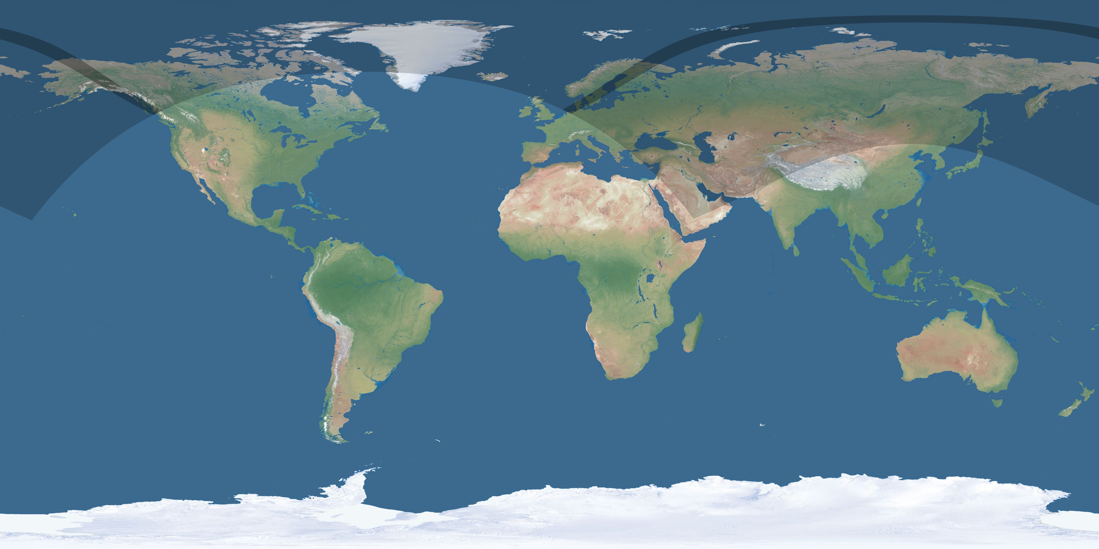Map of the umbra and penumbra path of the solar eclipse of 06/08/2290