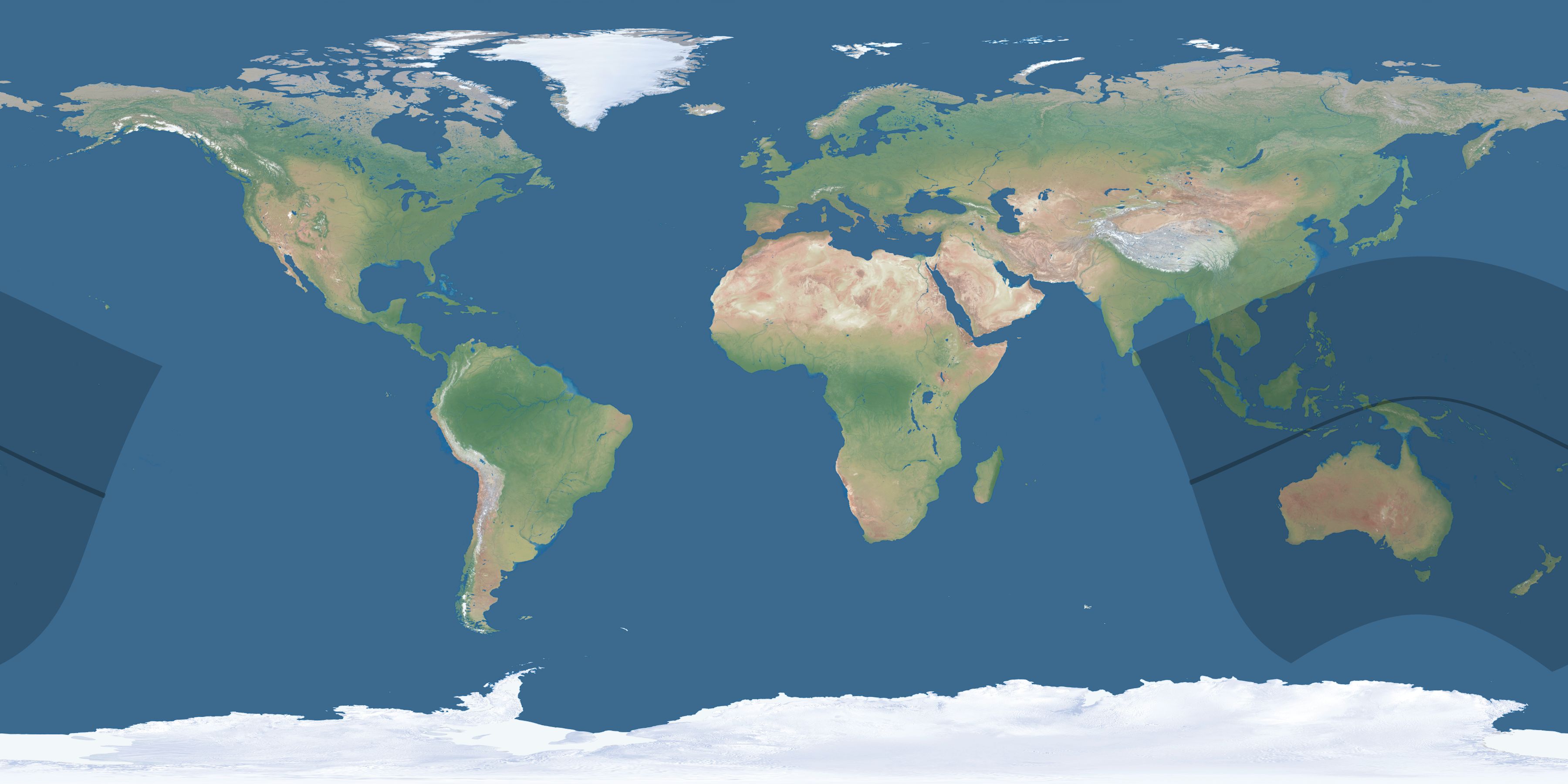 Map of the umbra and penumbra path of the solar eclipse of 07/09/2298