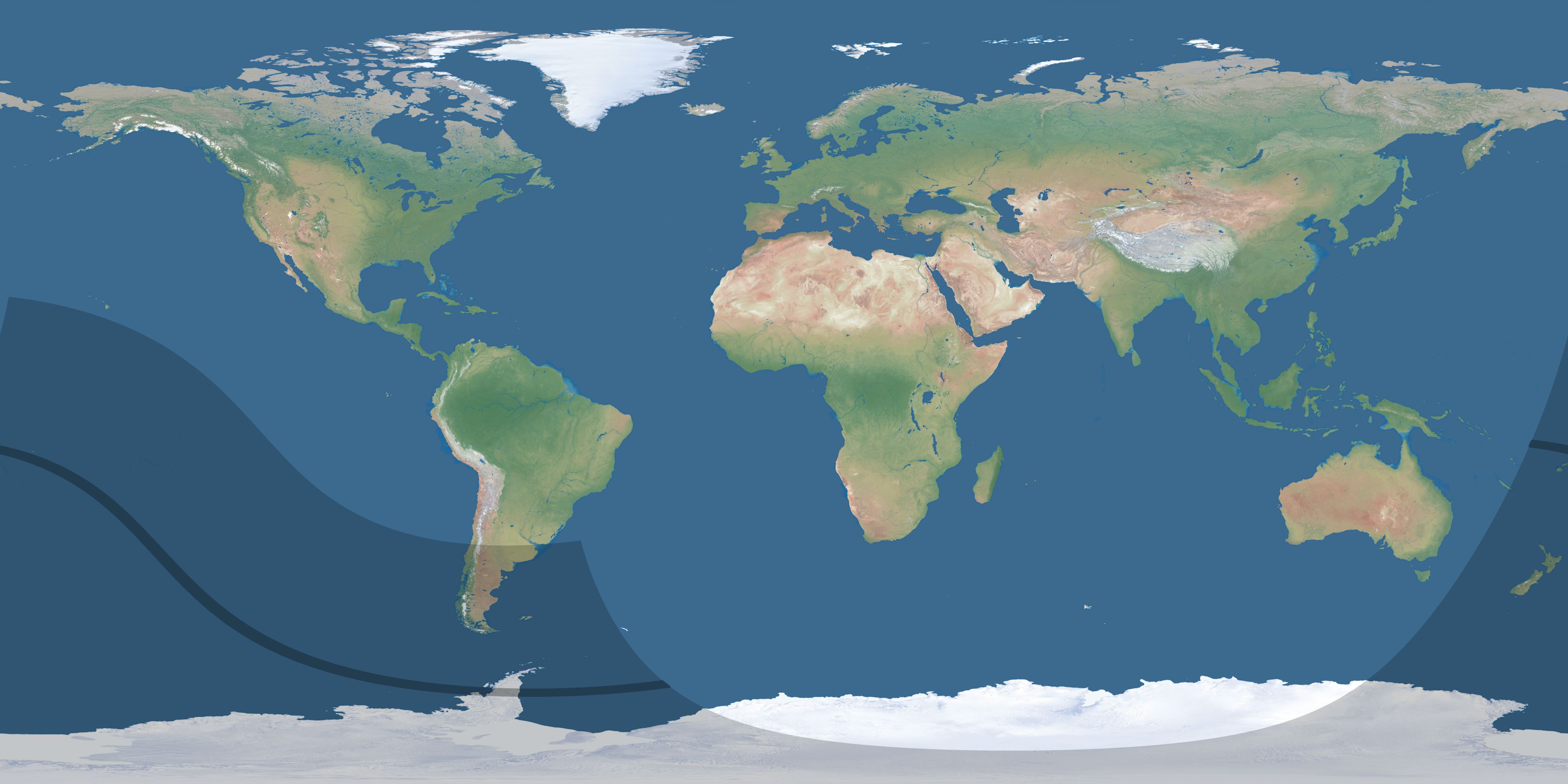 Map of the umbra and penumbra path of the solar eclipse of 10/11/2303