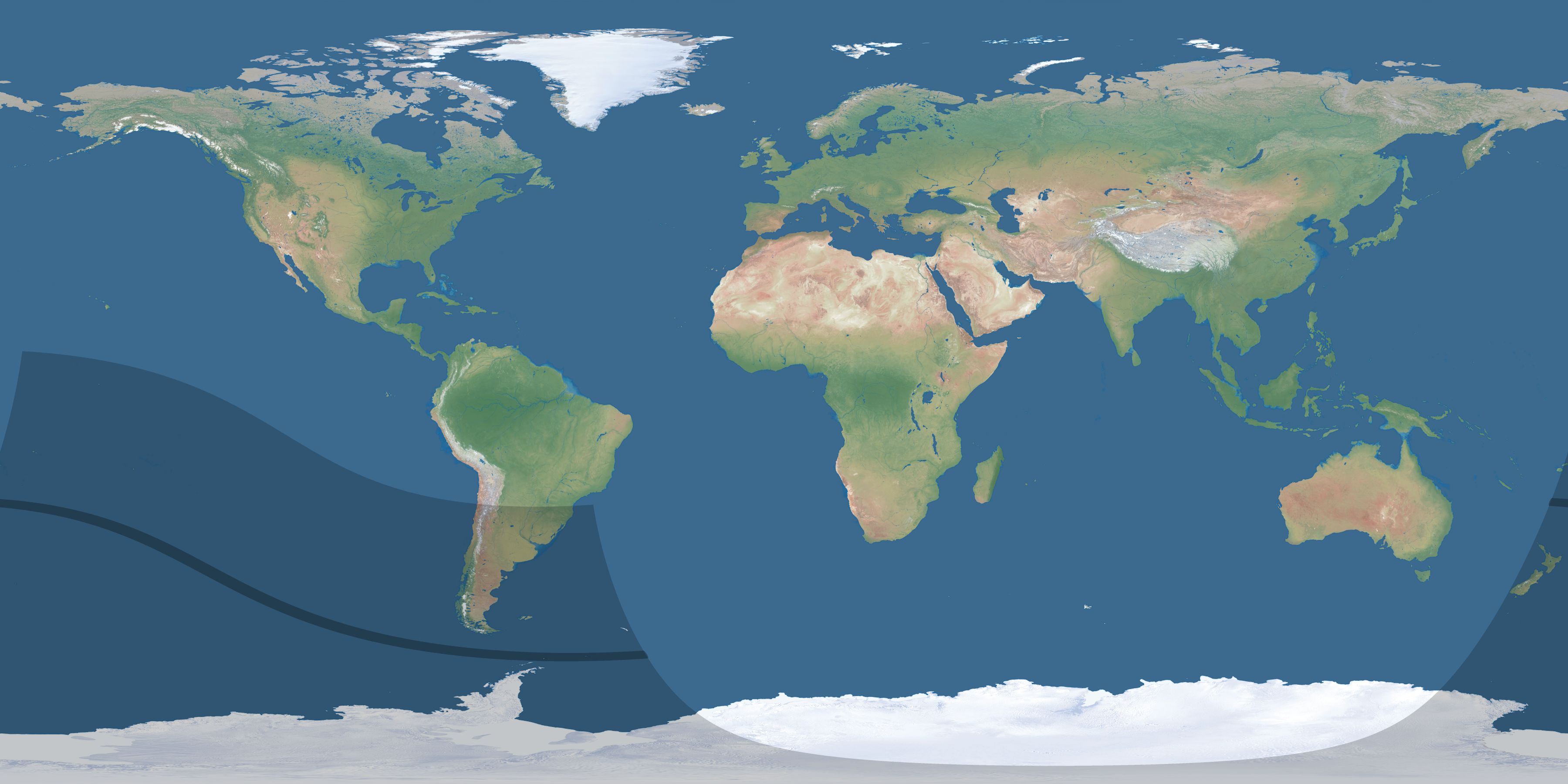 Map of the umbra and penumbra path of the solar eclipse of 10/01/2312