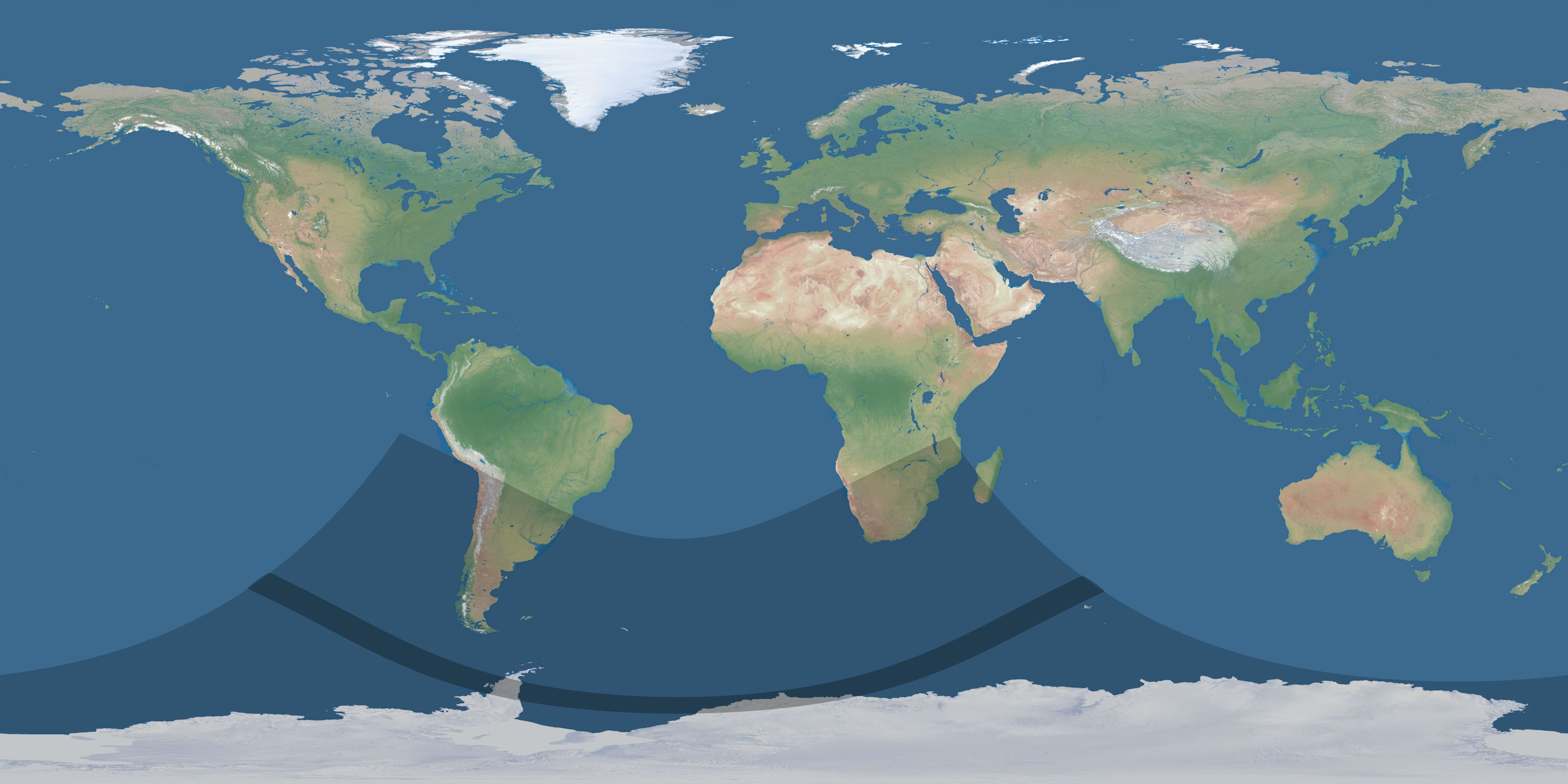 Map of the umbra and penumbra path of the solar eclipse of 01/03/2318