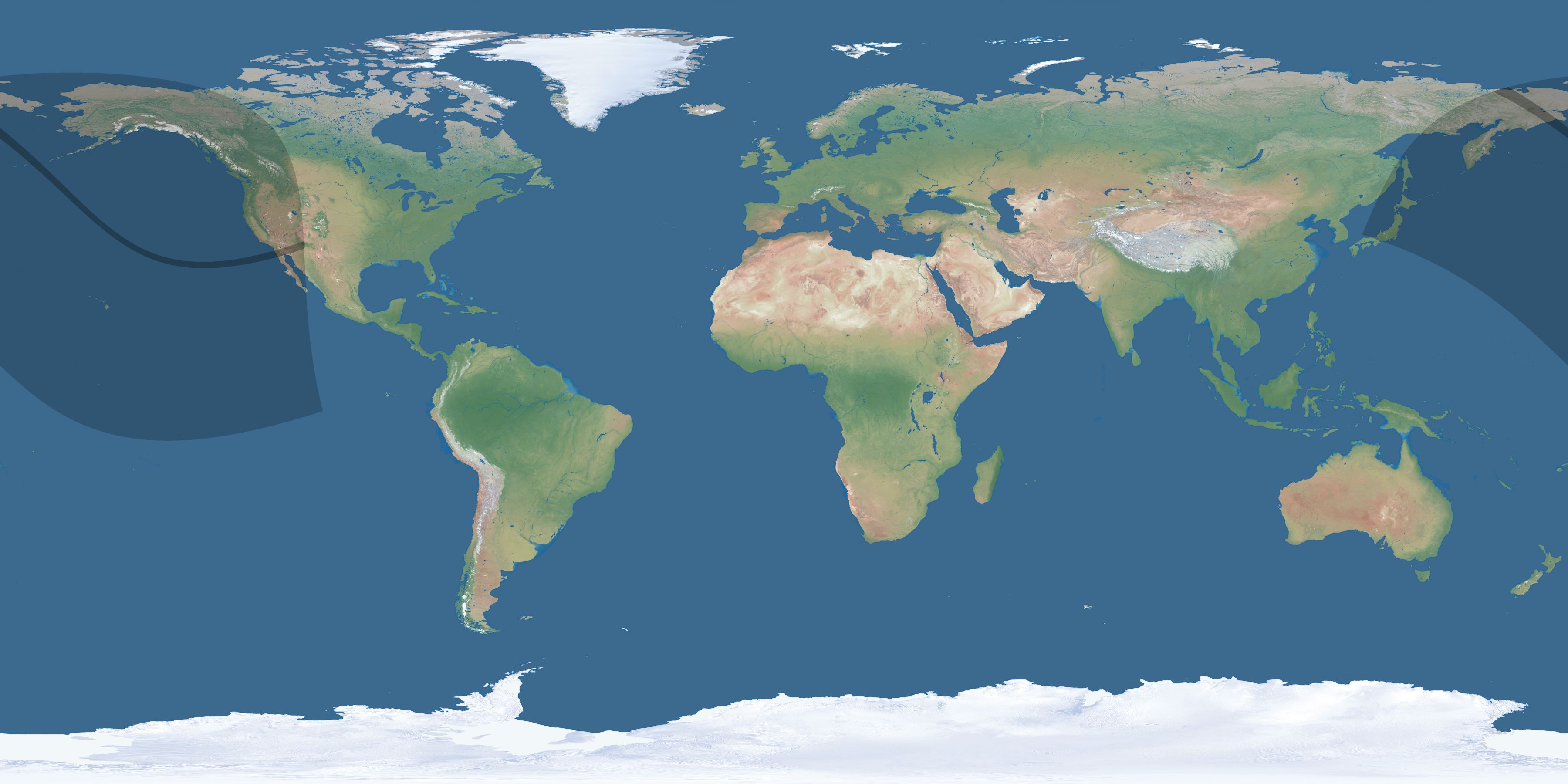Map of the umbra and penumbra path of the solar eclipse of 11/13/2319