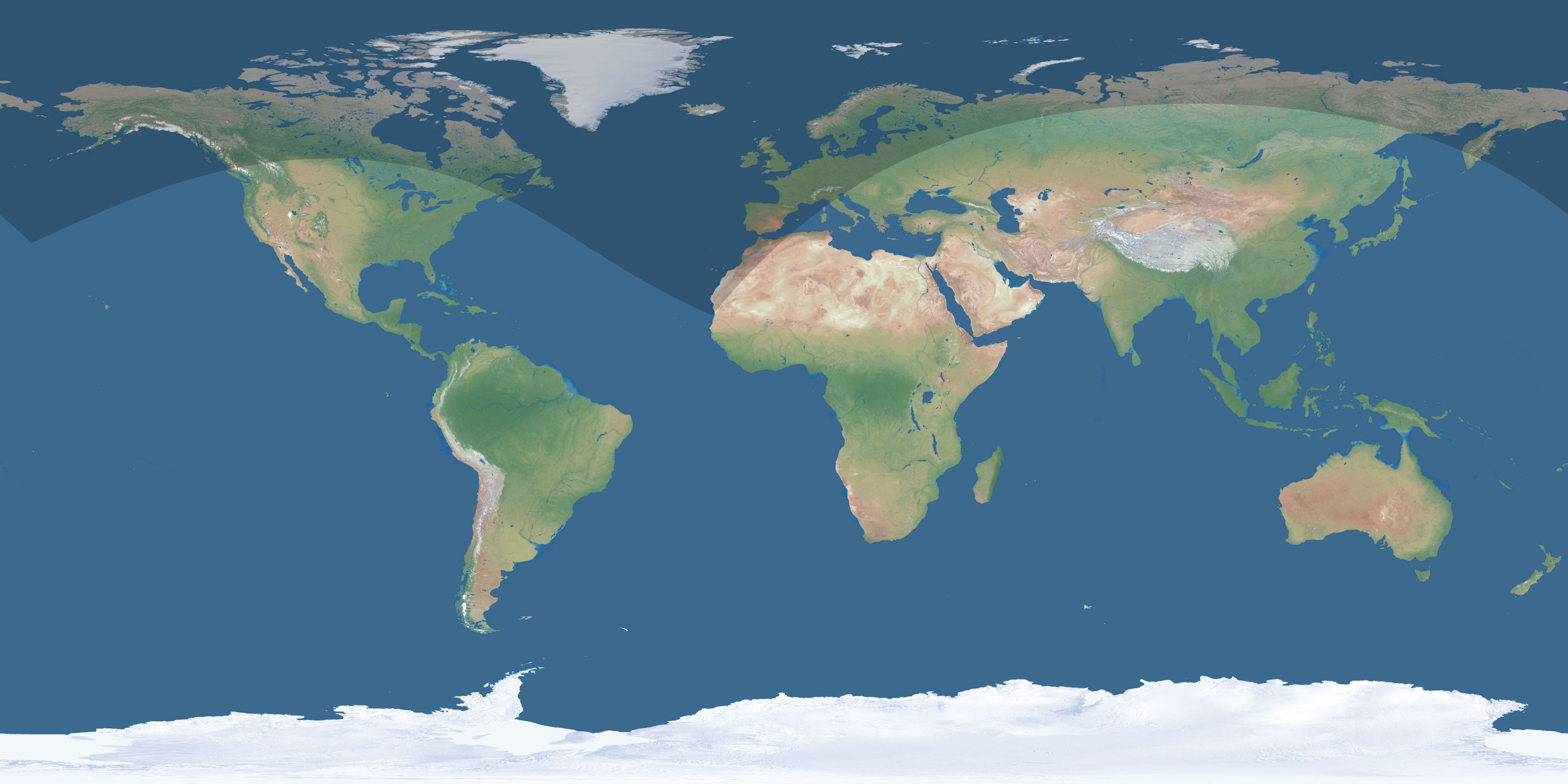 Map of the umbra and penumbra path of the solar eclipse of 06/30/2326