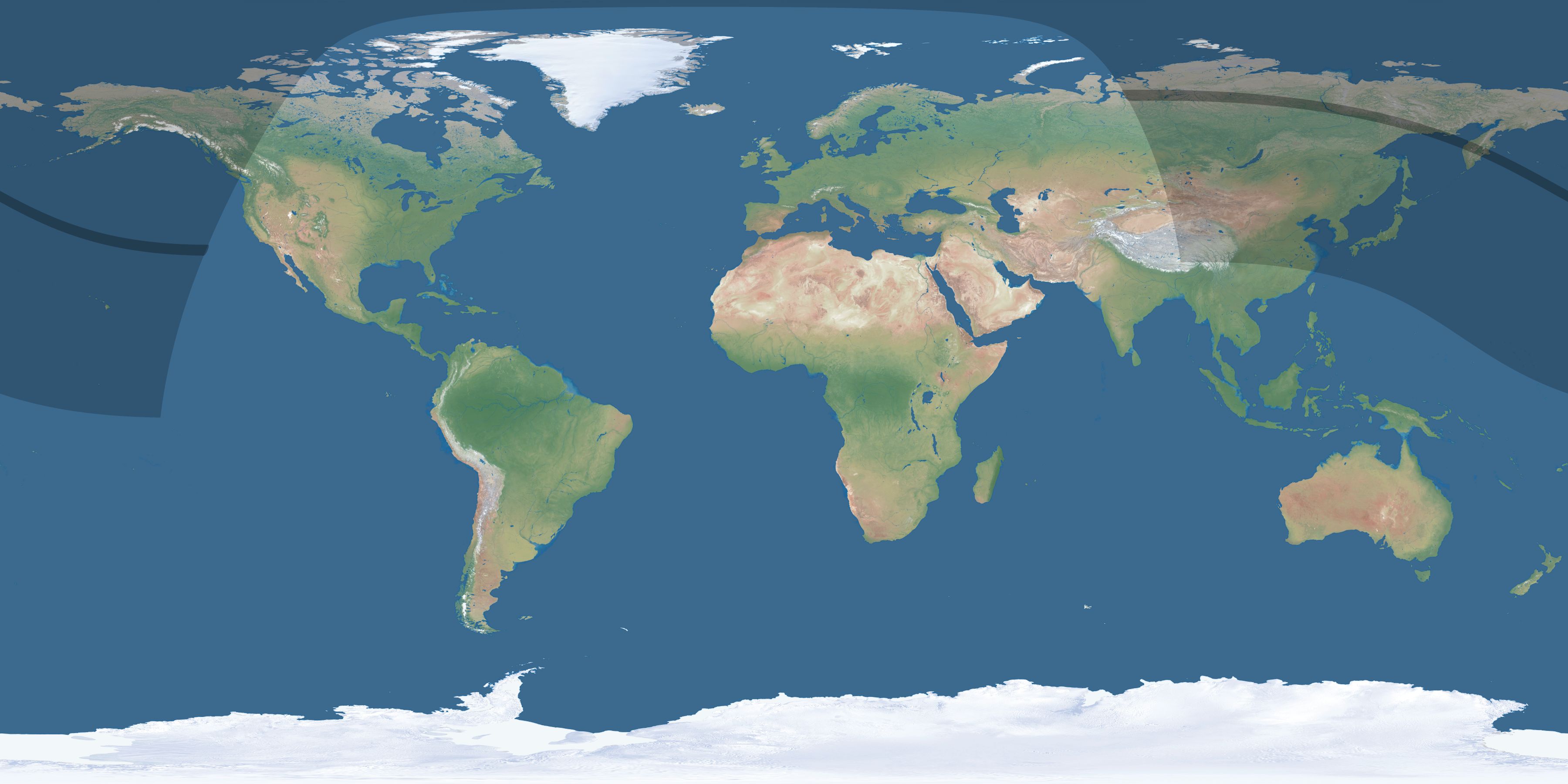 Map of the umbra and penumbra path of the solar eclipse of 09/21/2332