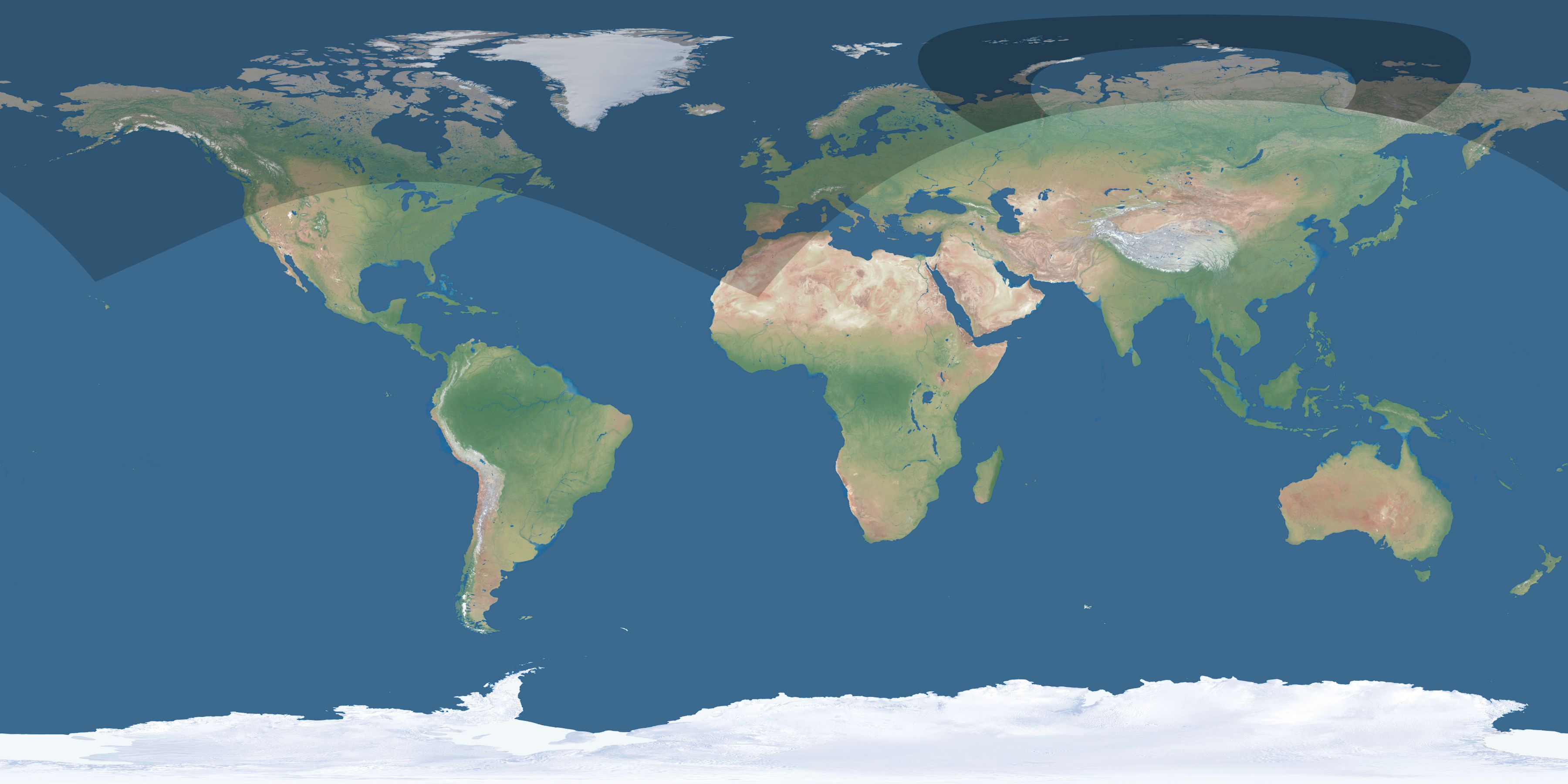 Map of the umbra and penumbra path of the solar eclipse of 07/09/2336