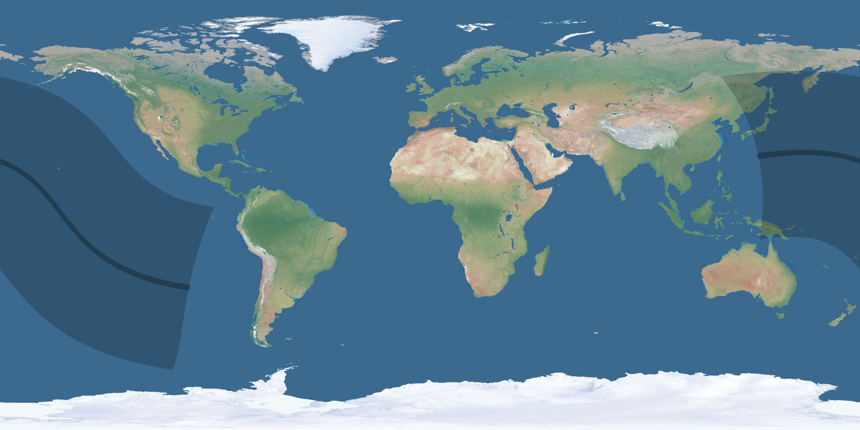 Map of the umbra and penumbra path of the solar eclipse of 09/01/2342