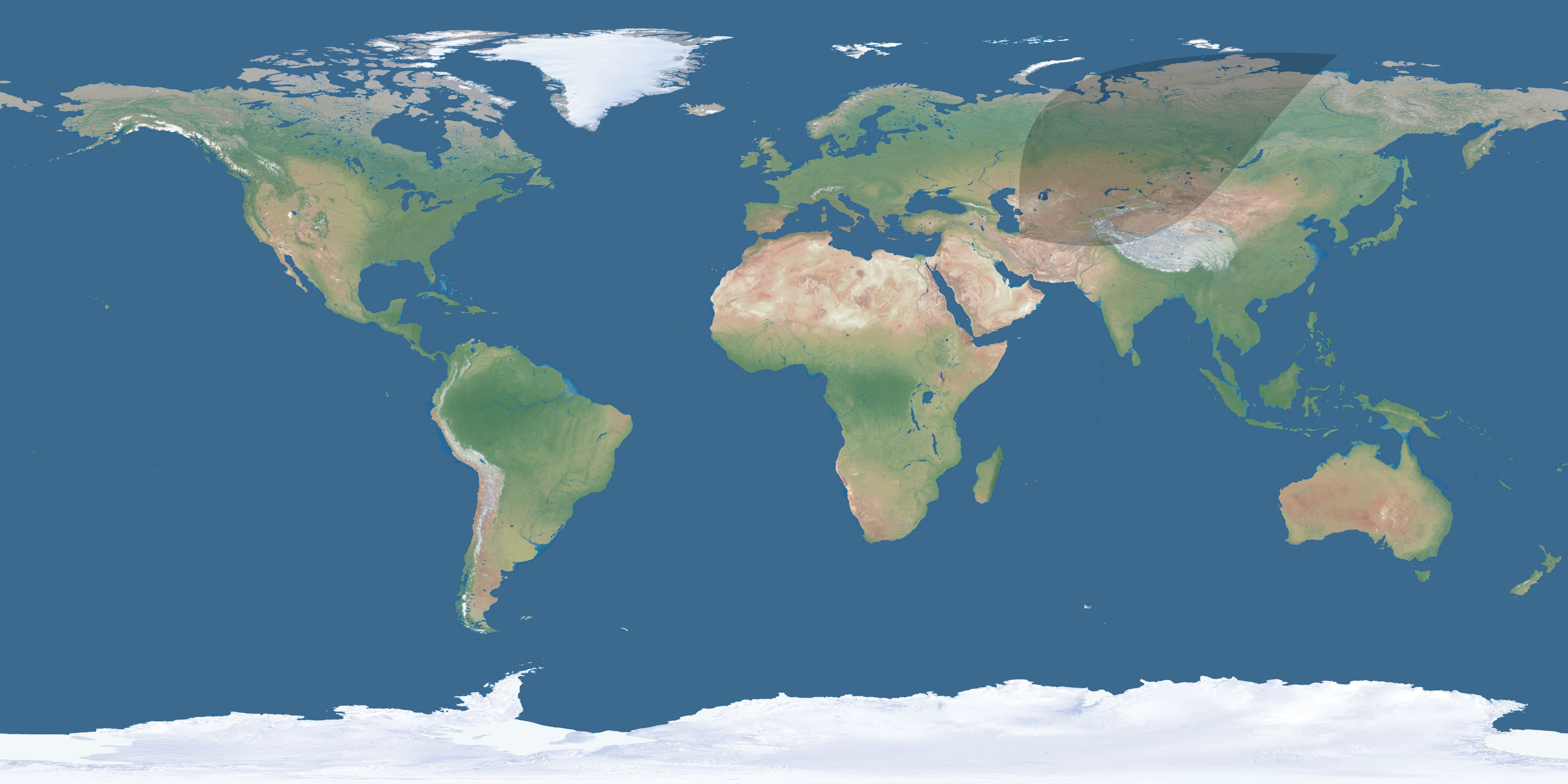 Map of the umbra and penumbra path of the solar eclipse of 02/15/2344