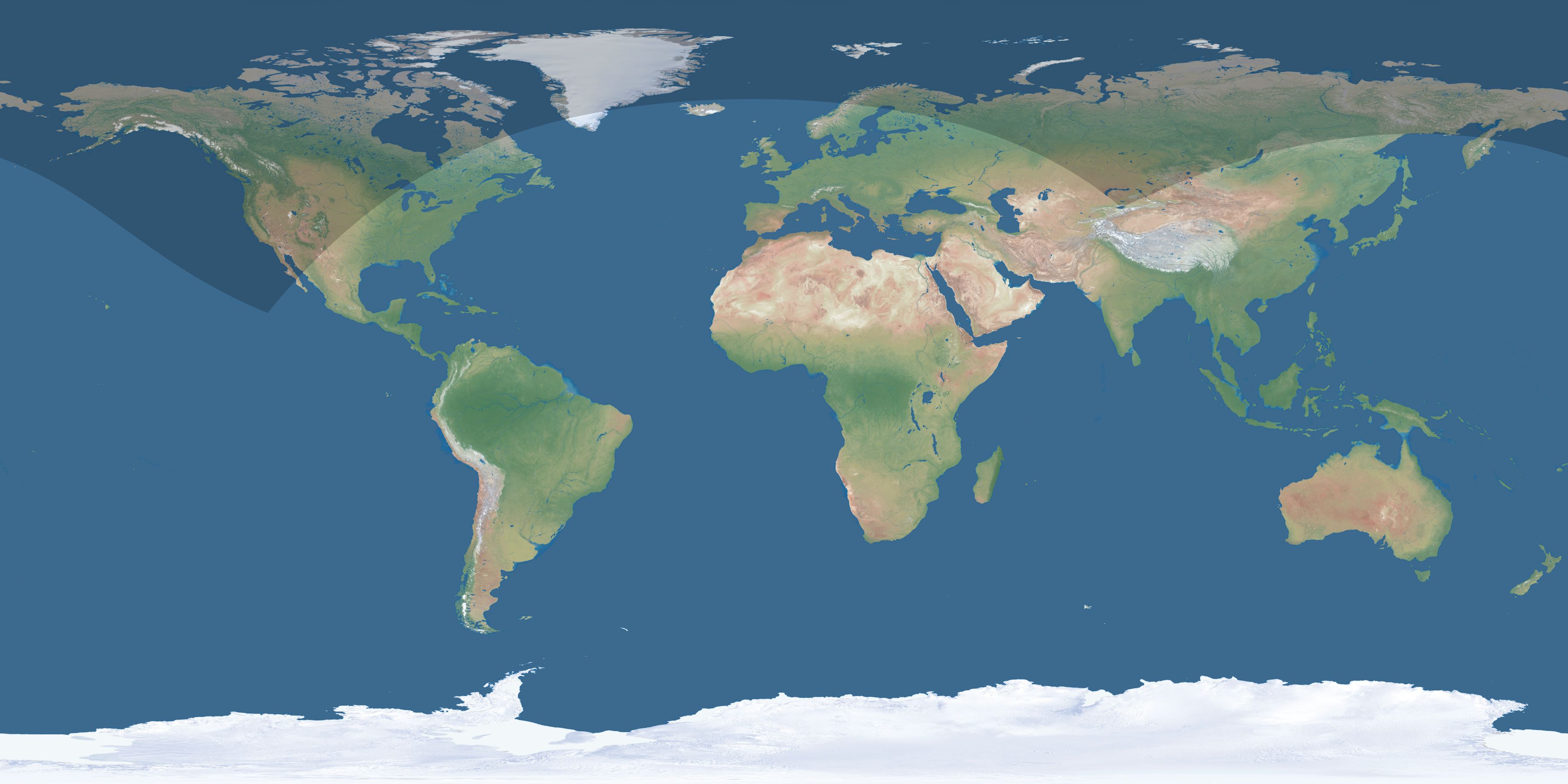 Map of the umbra and penumbra path of the solar eclipse of 07/11/2344