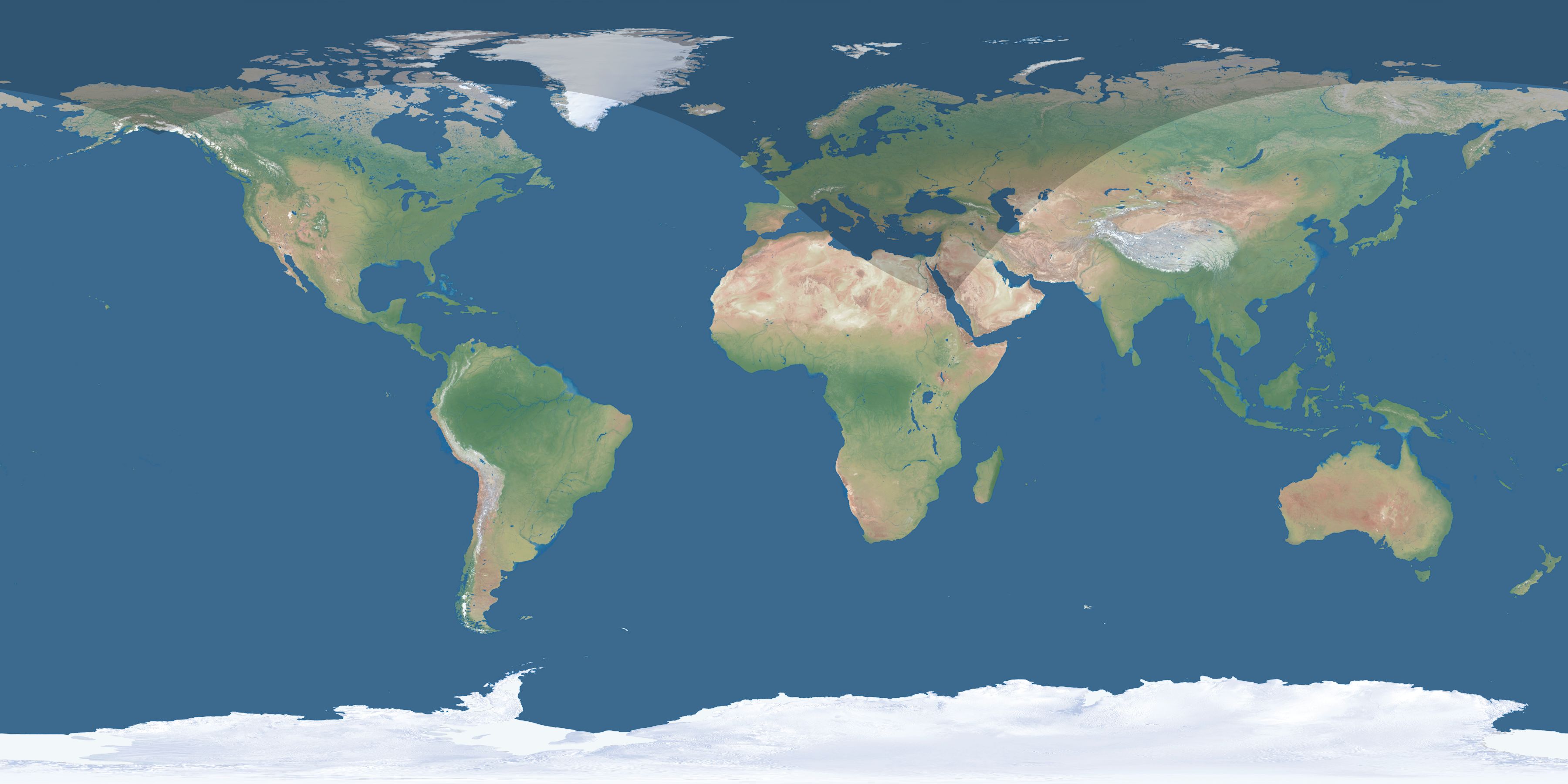 Map of the umbra and penumbra path of the solar eclipse of 08/01/2380