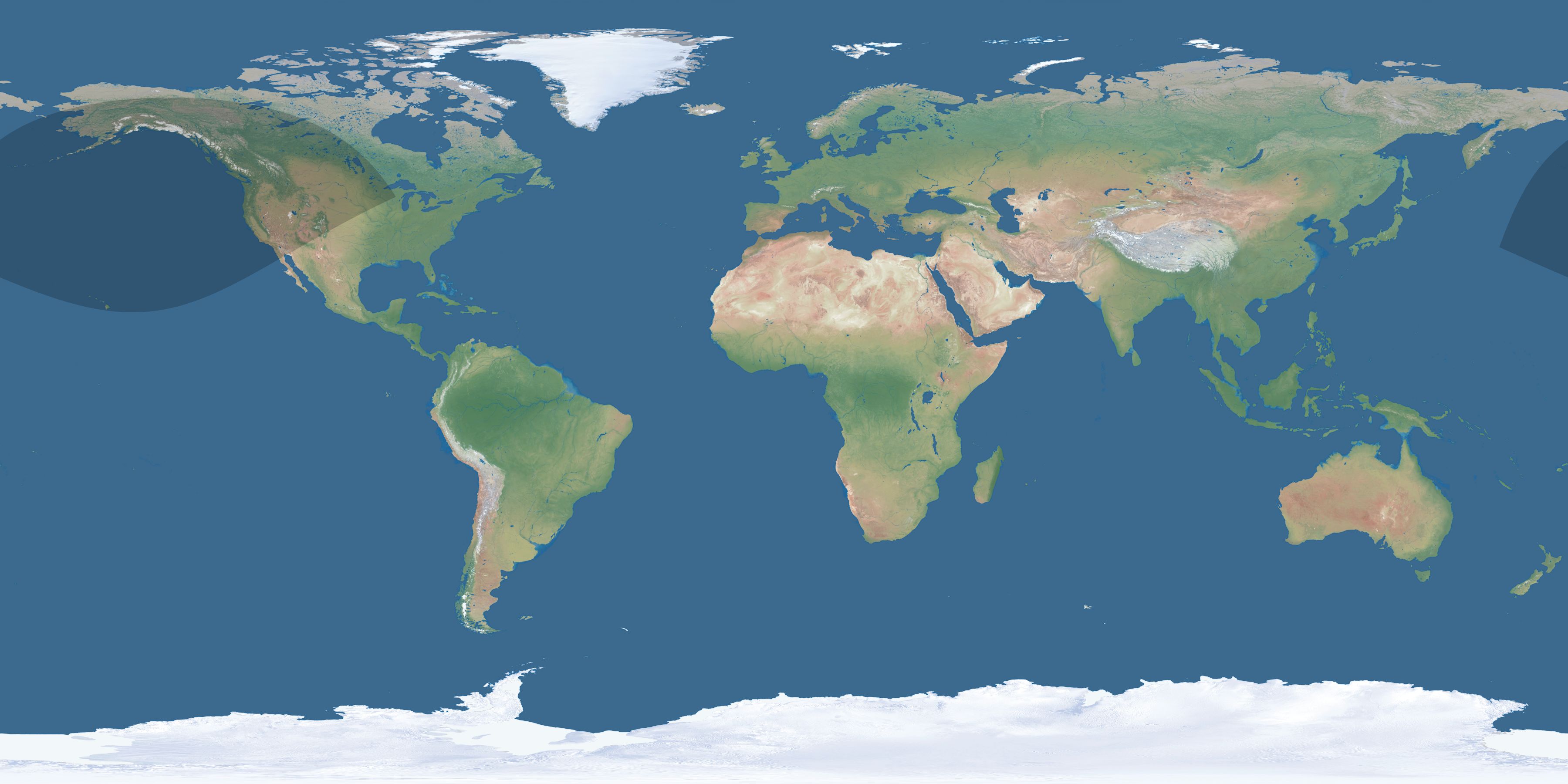 Map of the umbra and penumbra path of the solar eclipse of 12/25/2383