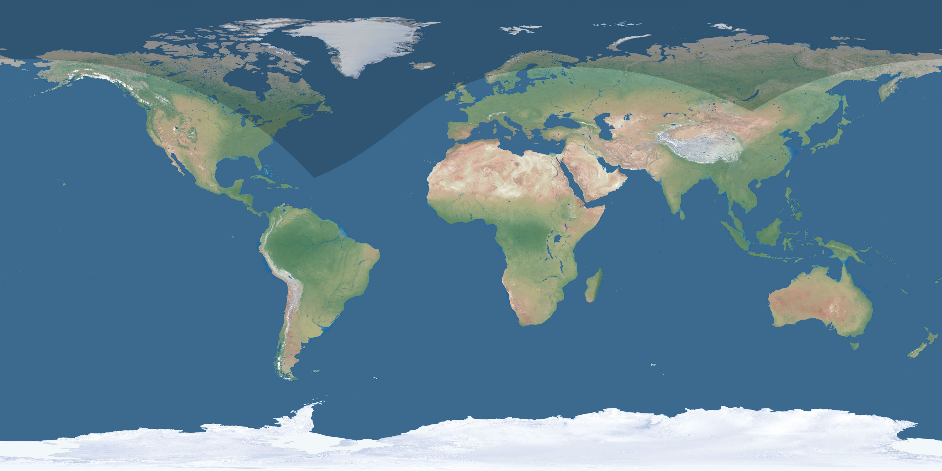 Map of the umbra and penumbra path of the solar eclipse of 05/30/2394