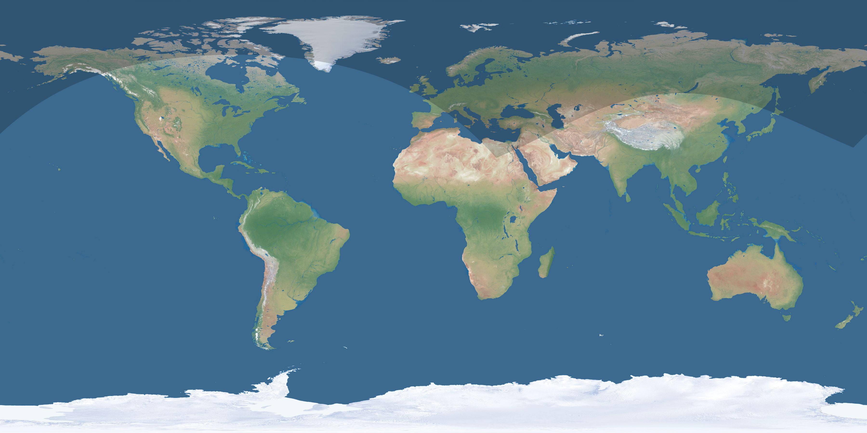 Map of the umbra and penumbra path of the solar eclipse of 06/01/2402