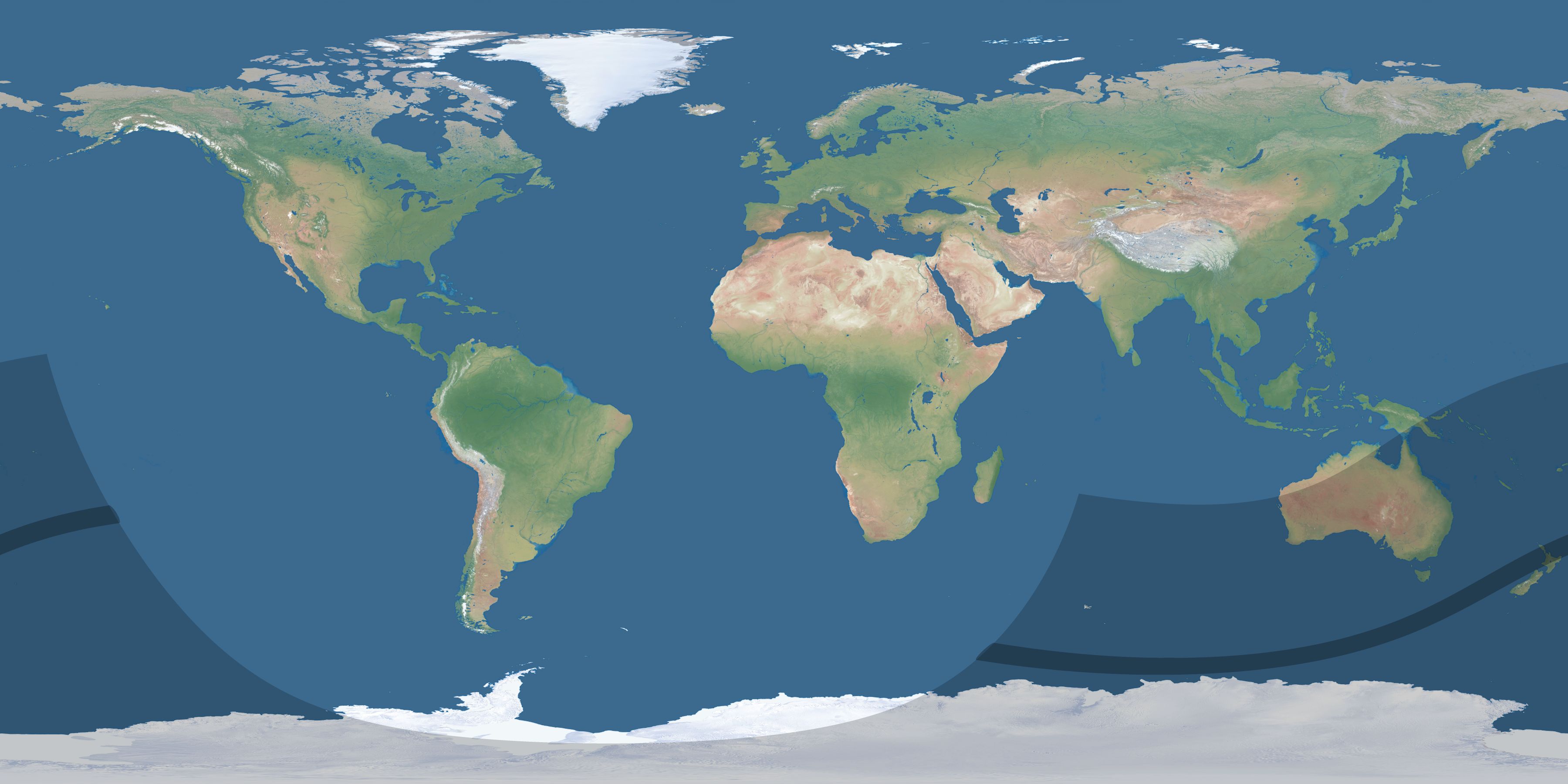Map of the umbra and penumbra path of the solar eclipse of 02/27/2408
