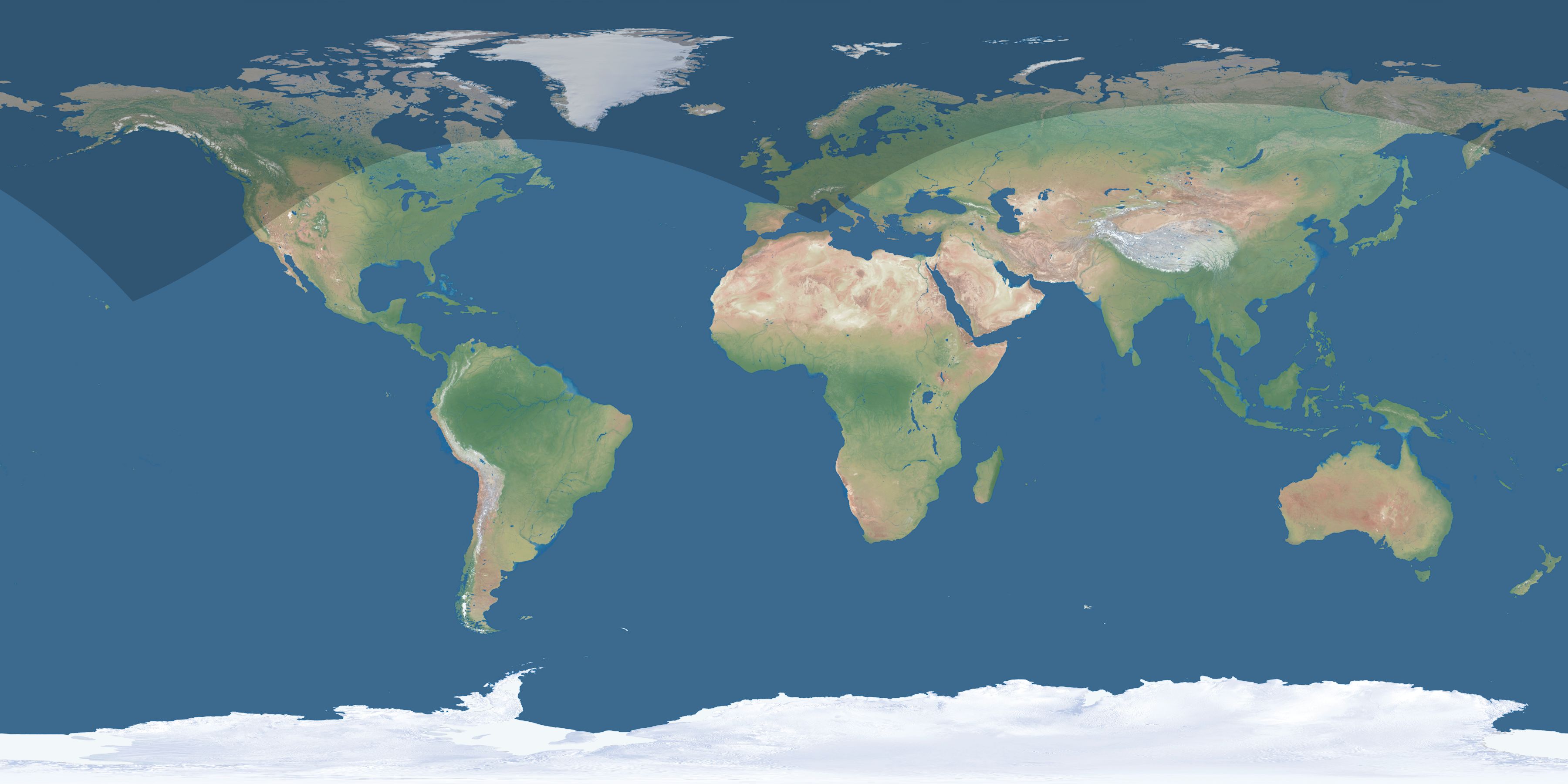 Map of the umbra and penumbra path of the solar eclipse of 06/09/2412