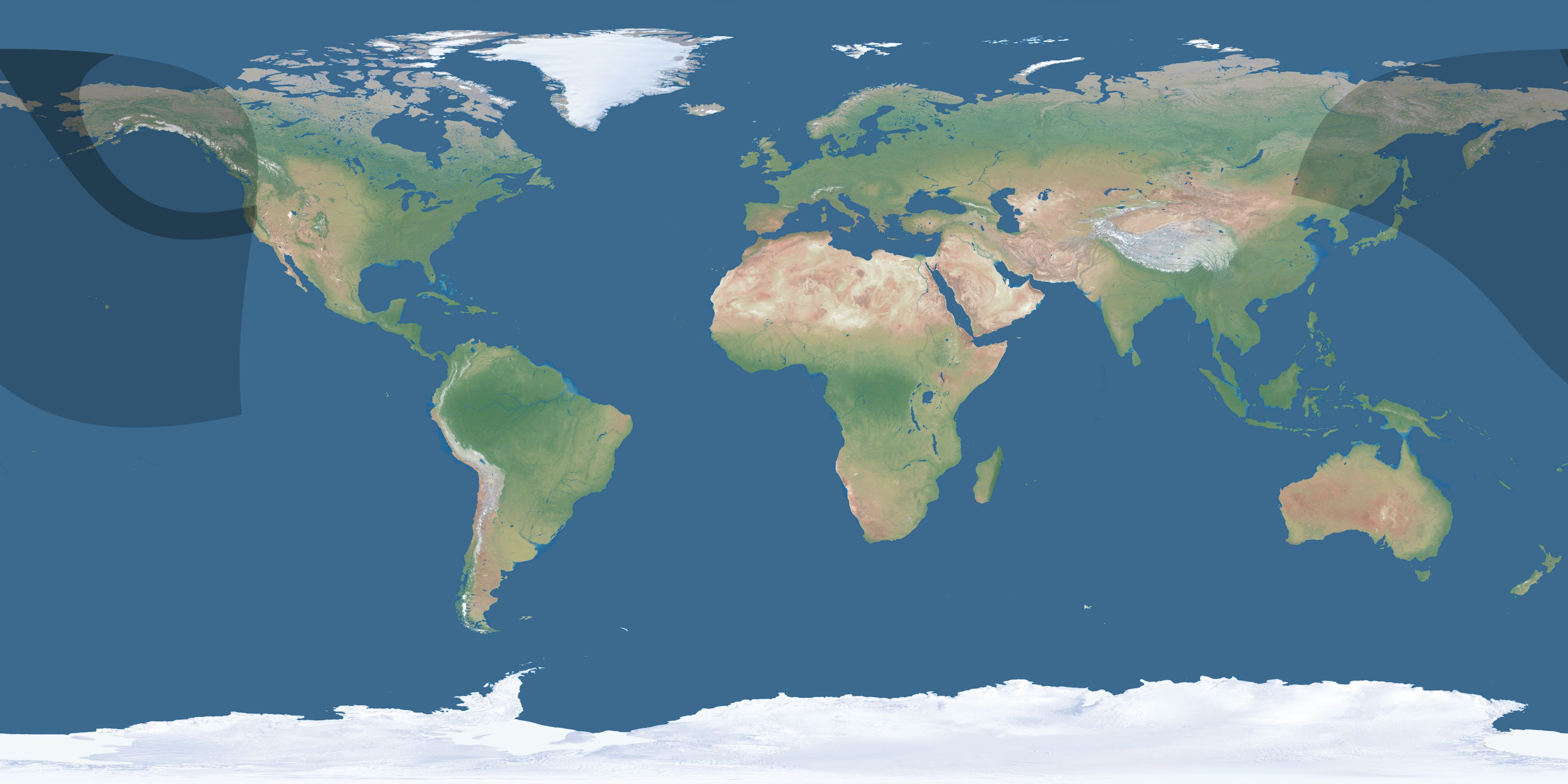 Map of the umbra and penumbra path of the solar eclipse of 10/25/2413