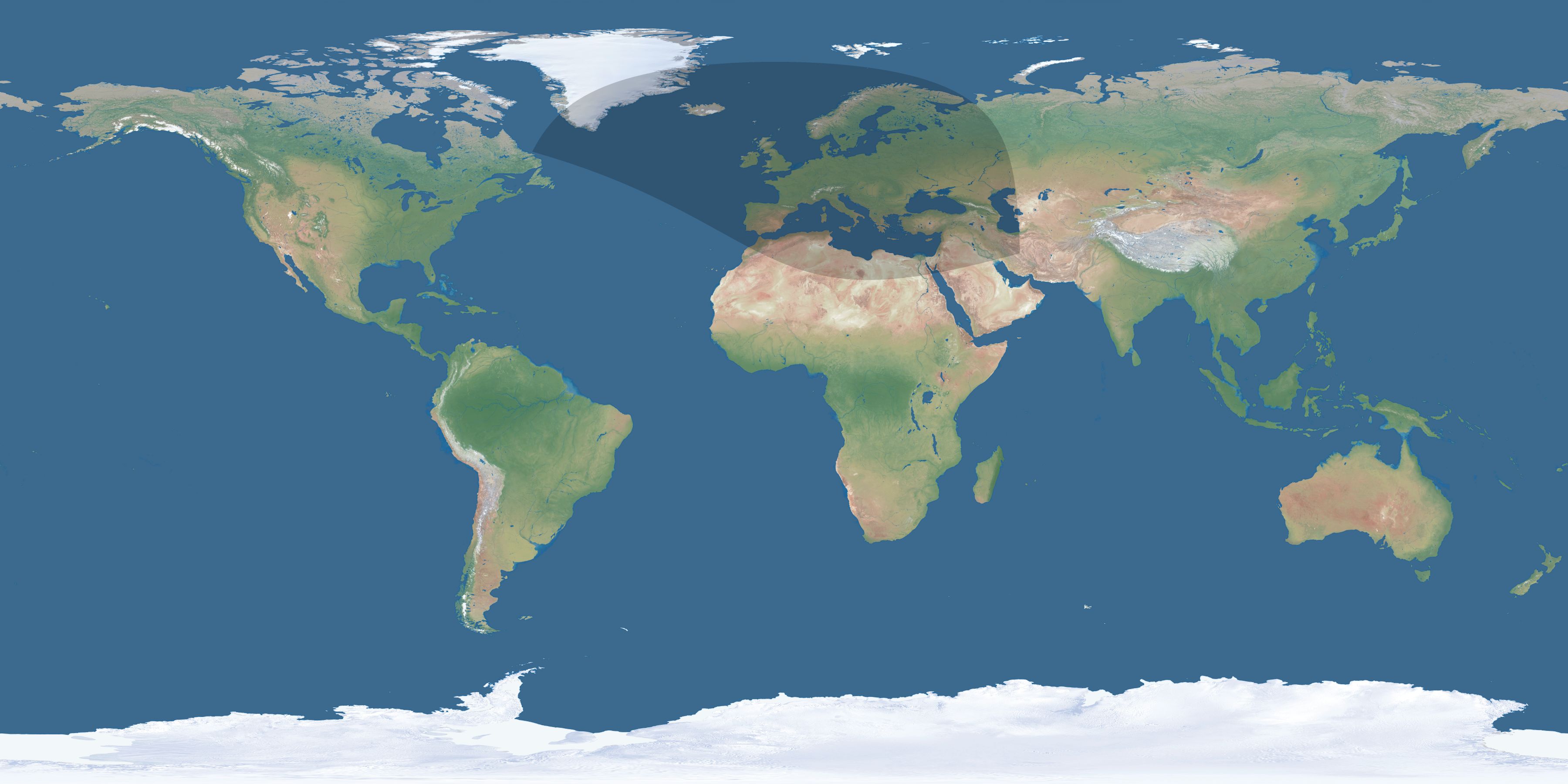 Map of the umbra and penumbra path of the solar eclipse of 11/03/2423