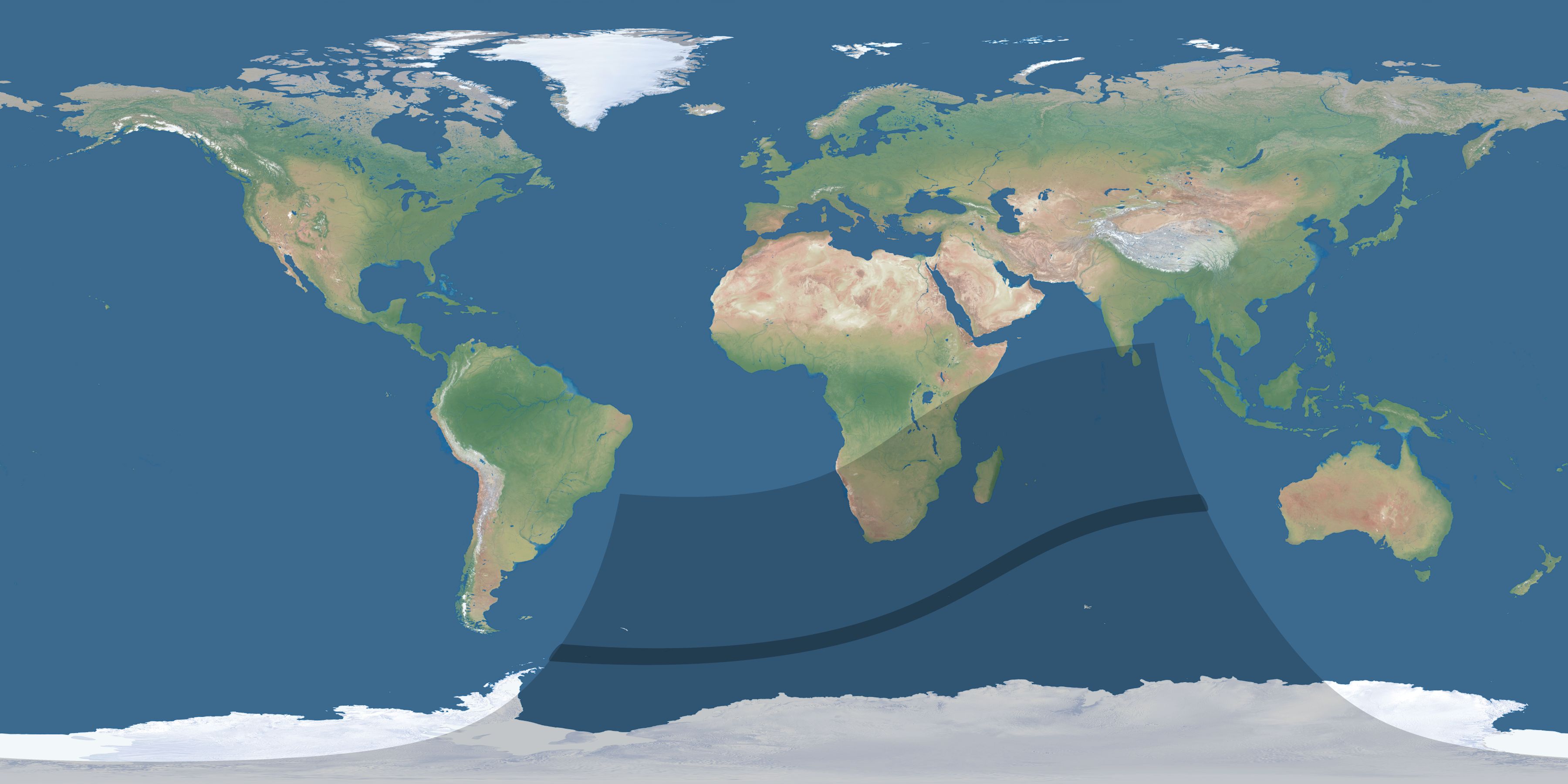 Map of the umbra and penumbra path of the solar eclipse of 03/09/2426