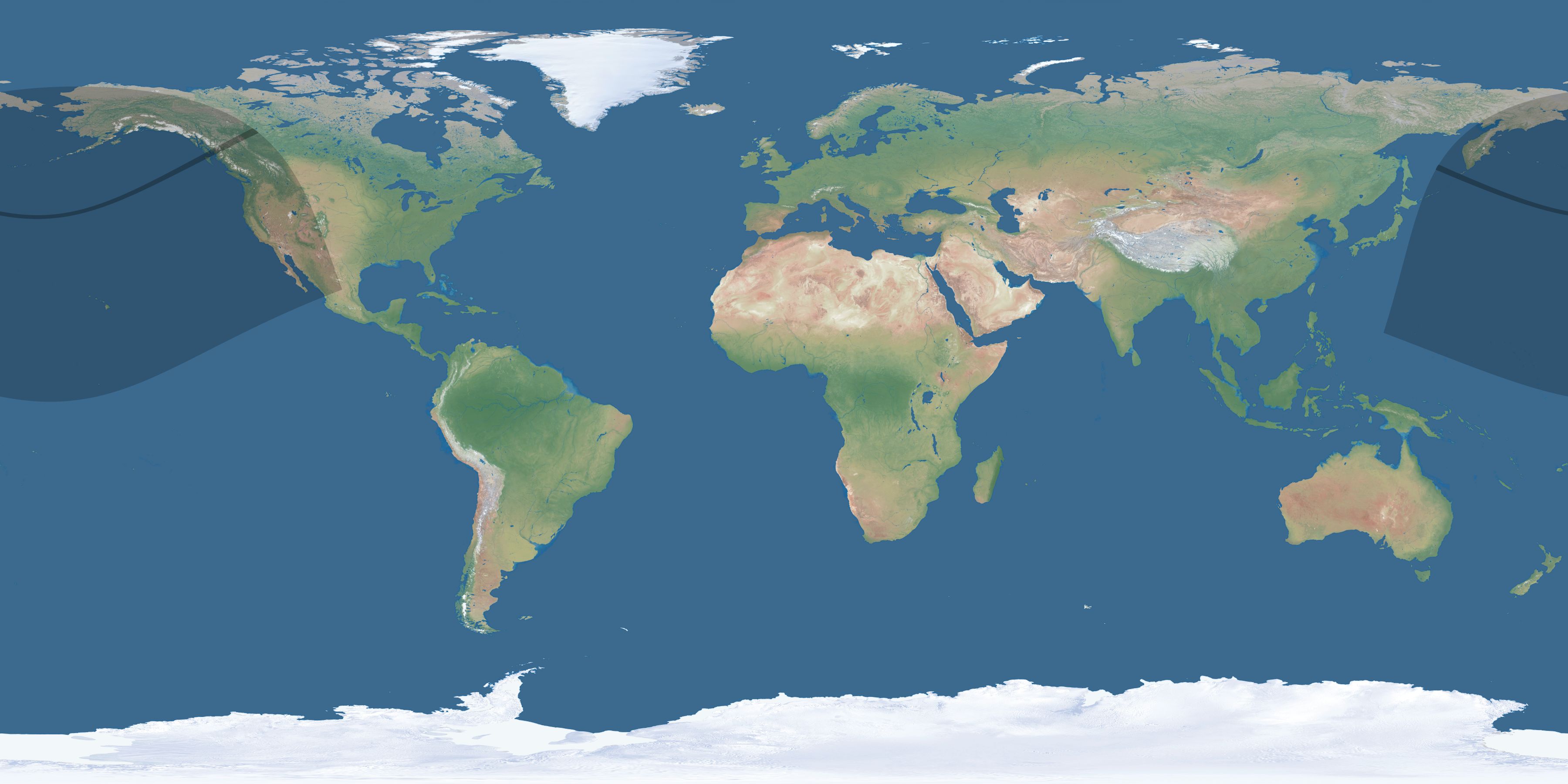 Map of the umbra and penumbra path of the solar eclipse of 01/17/2428