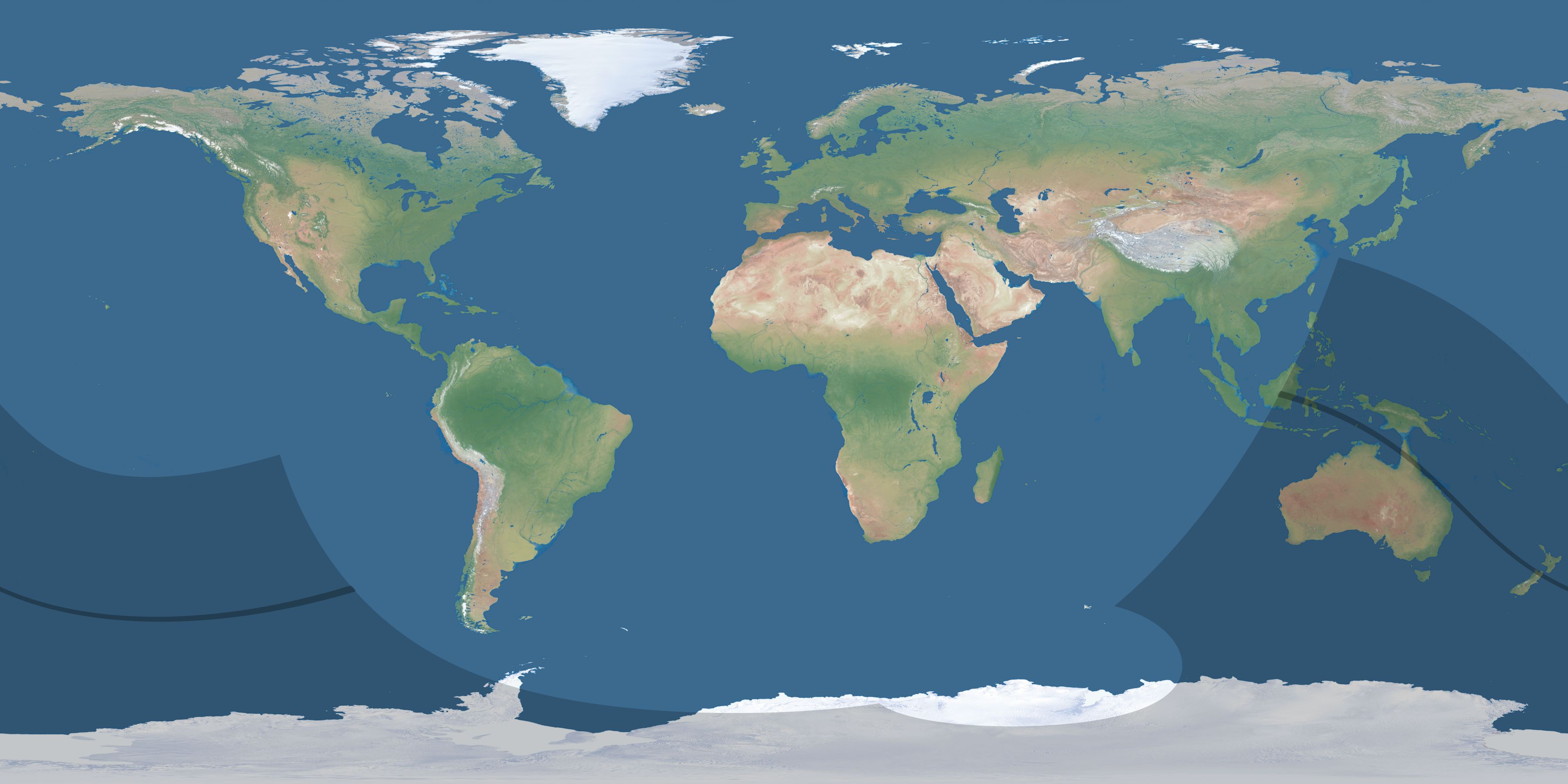 Map of the umbra and penumbra path of the solar eclipse of 11/04/2469