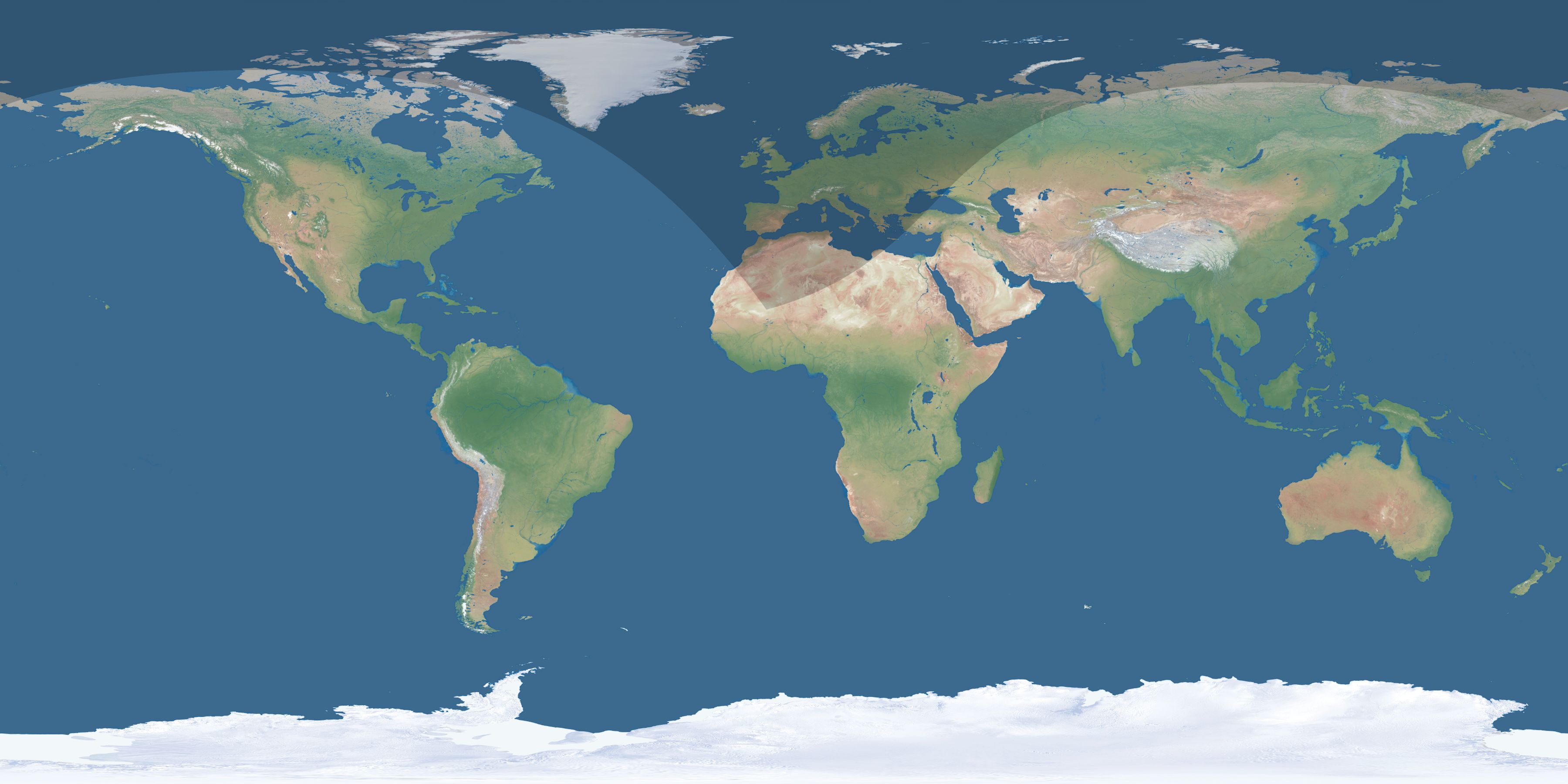 Map of the umbra and penumbra path of the solar eclipse of 05/01/2470