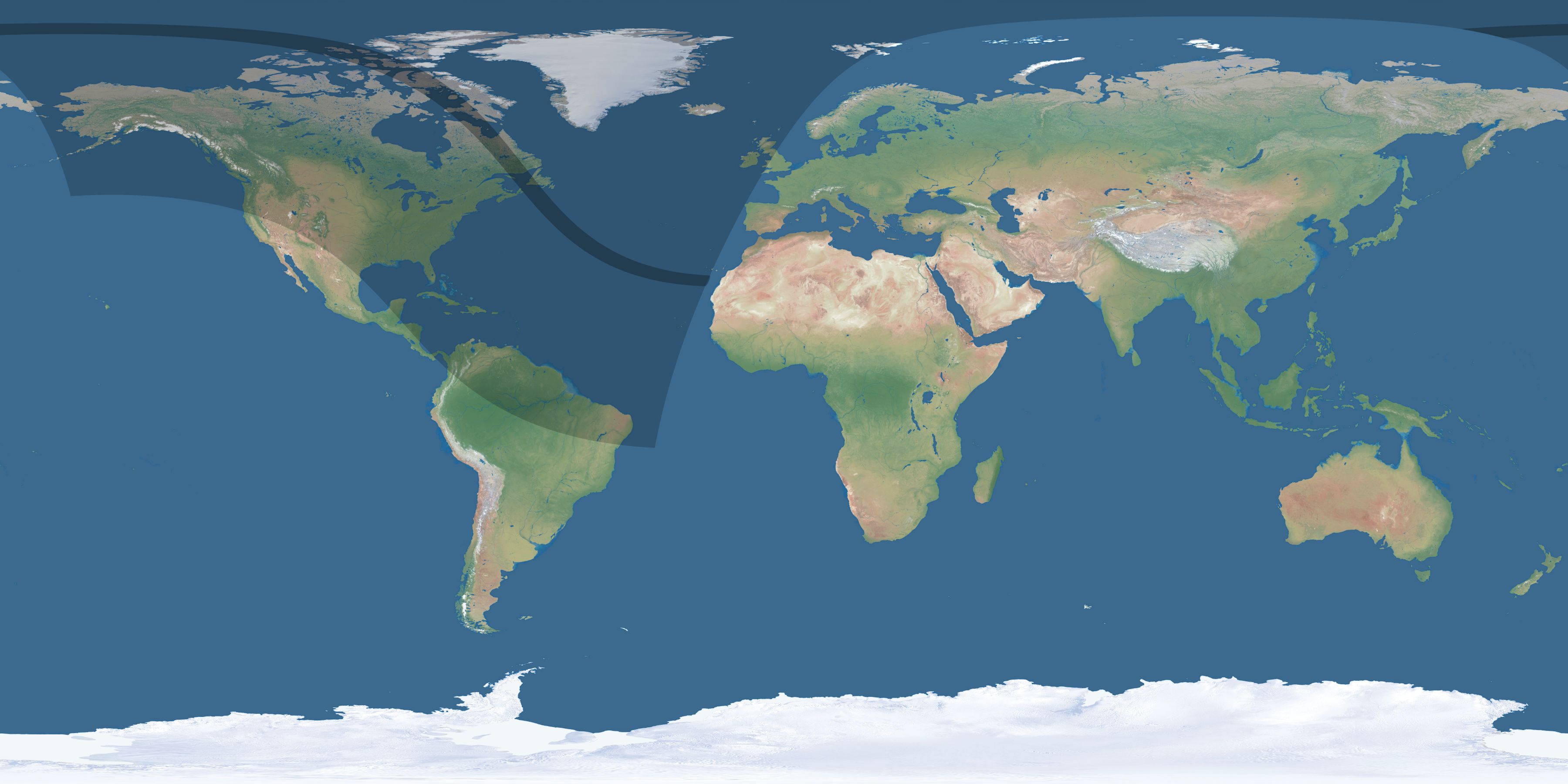 Map of the umbra and penumbra path of the solar eclipse of 09/15/2471