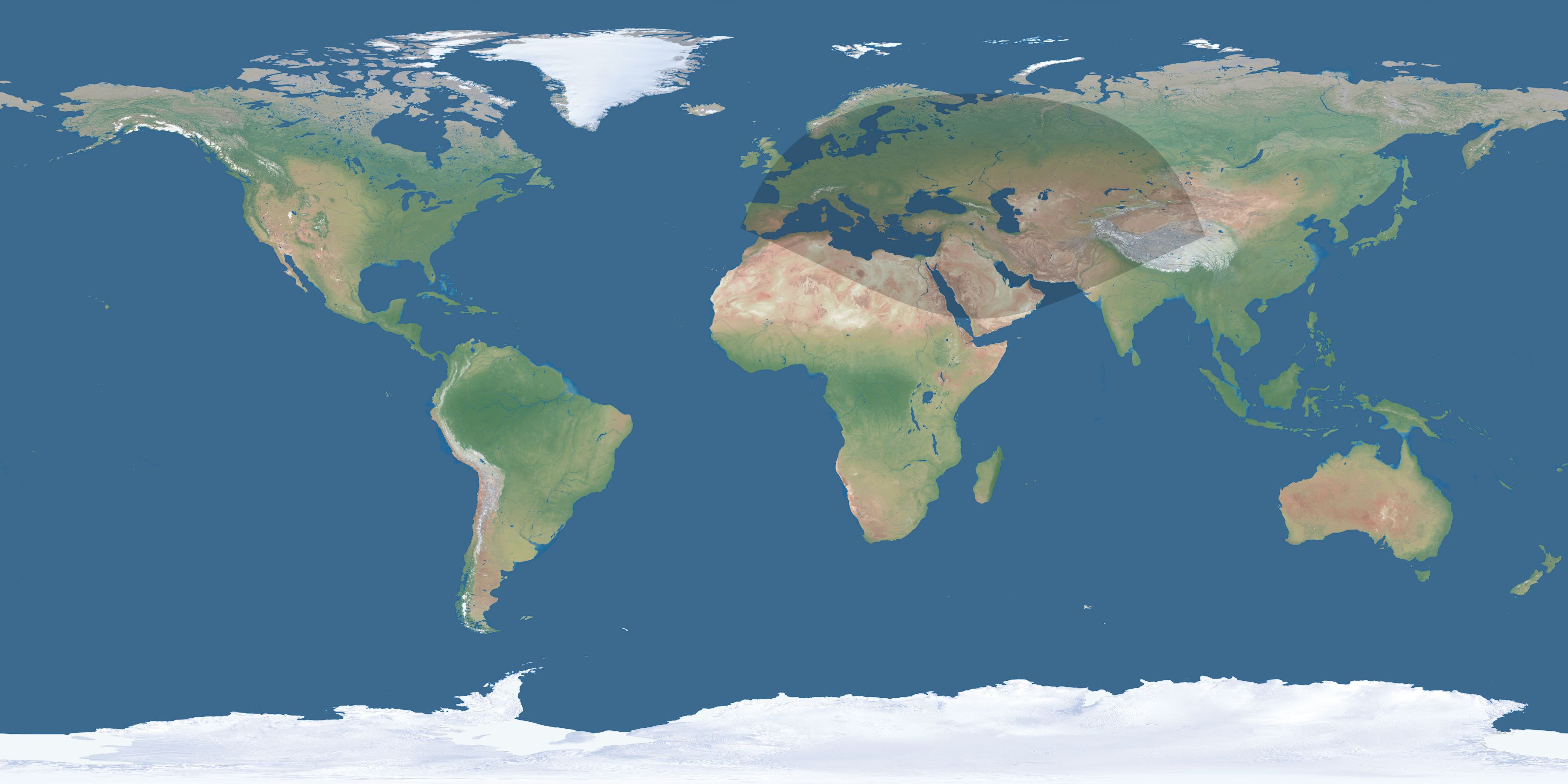 Map of the umbra and penumbra path of the solar eclipse of 12/05/2477