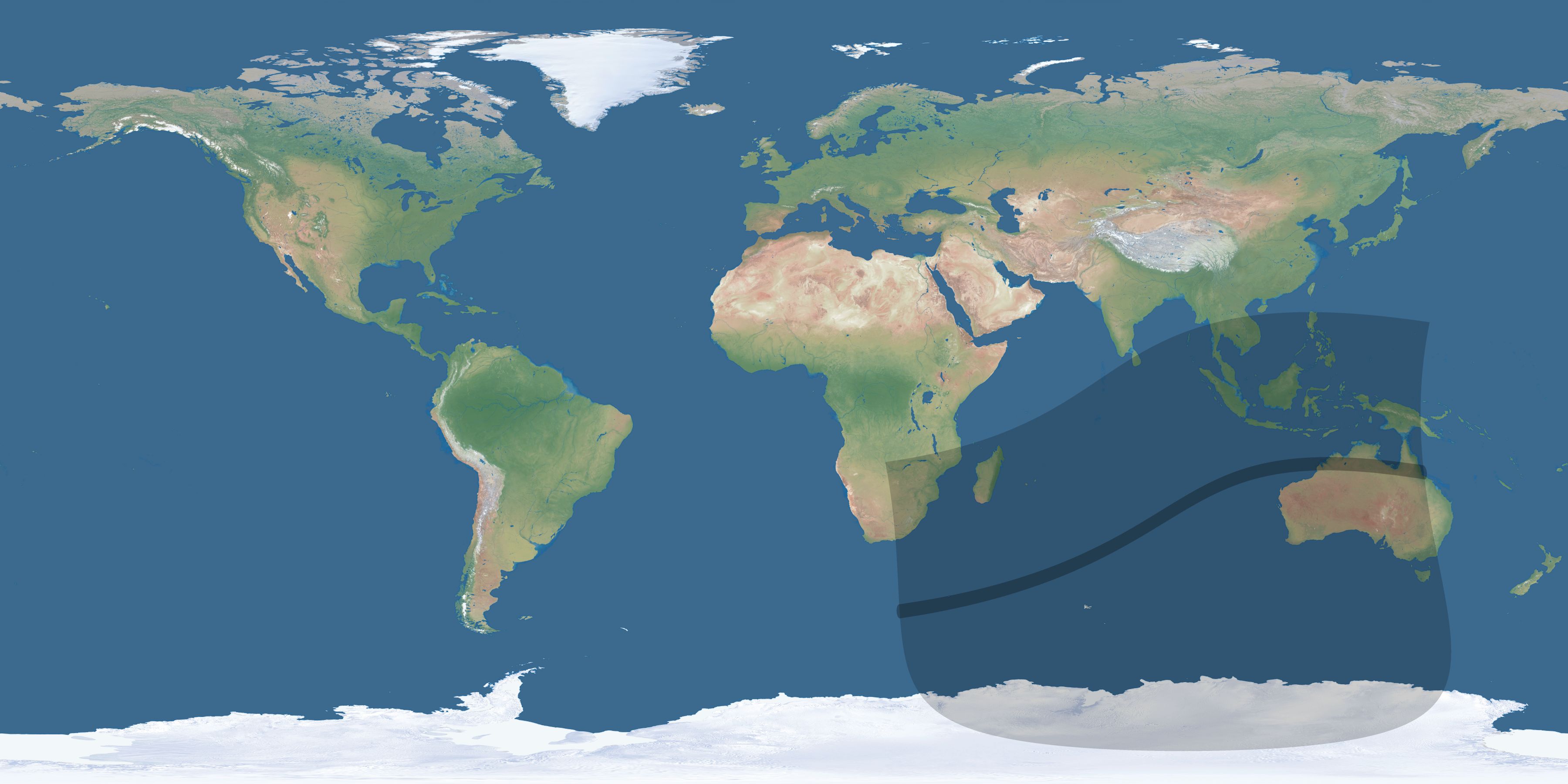 Map of the umbra and penumbra path of the solar eclipse of 04/10/2480