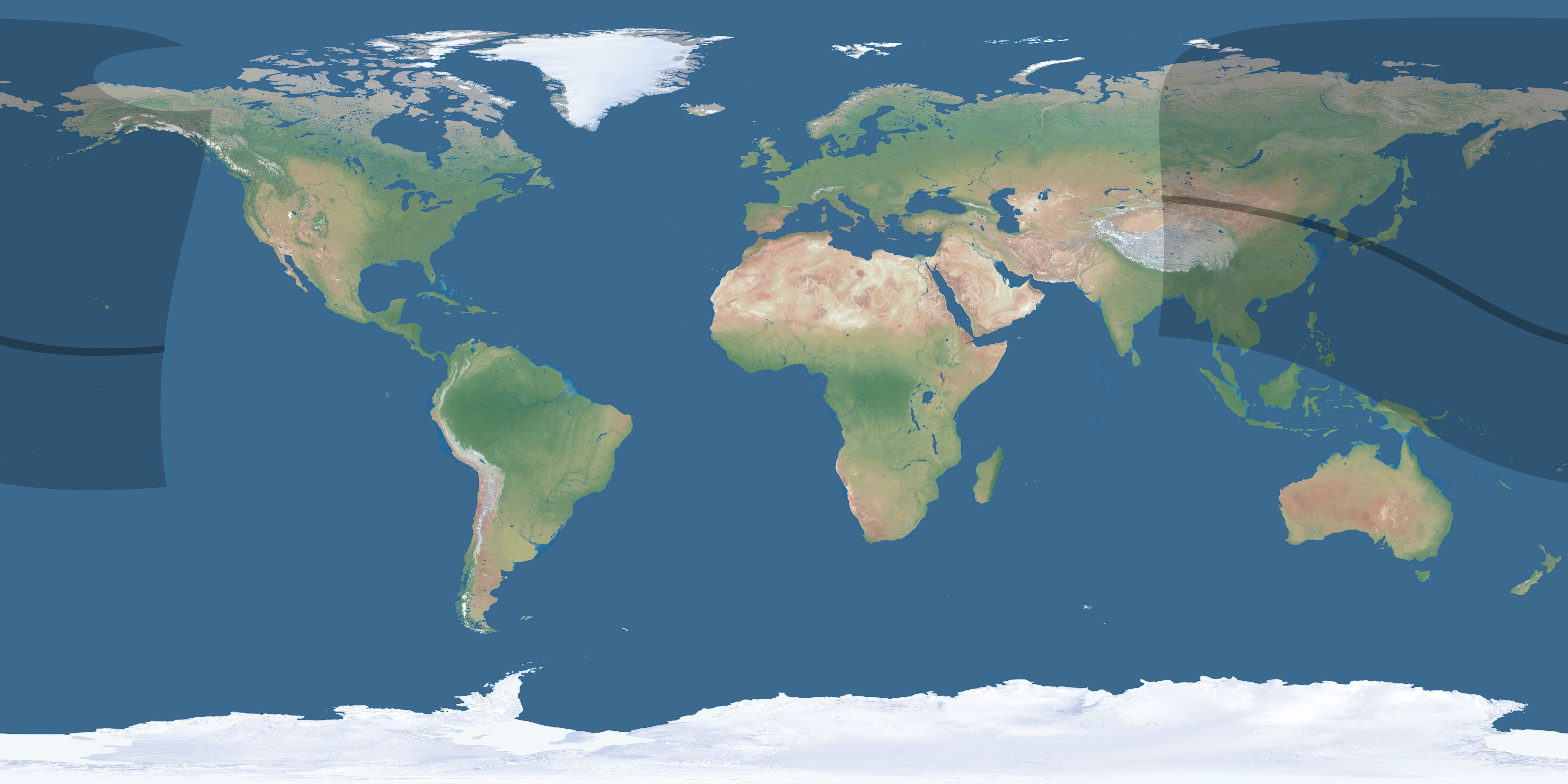 Map of the umbra and penumbra path of the solar eclipse of 10/04/2480
