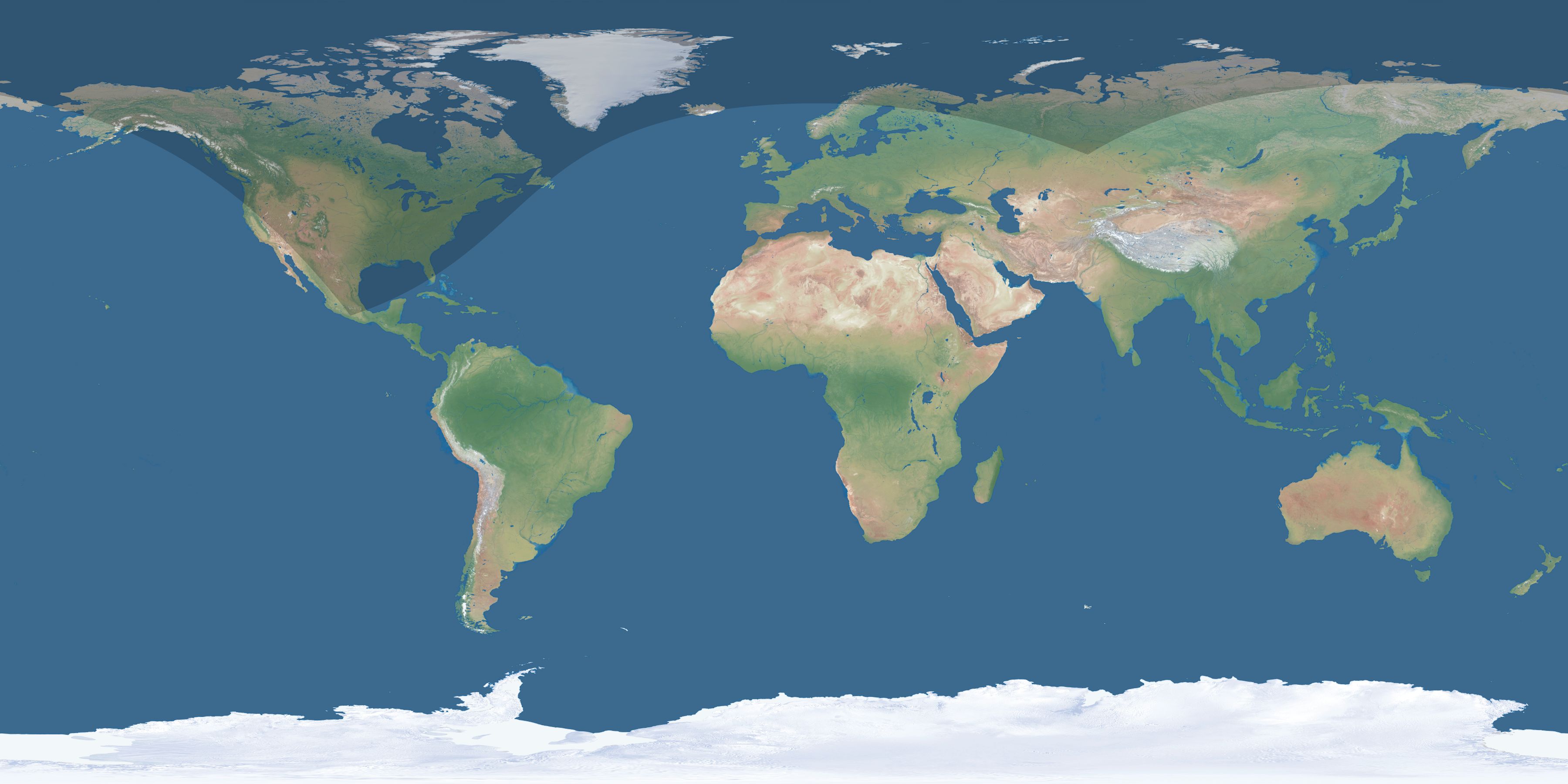 Map of the umbra and penumbra path of the solar eclipse of 05/11/2488