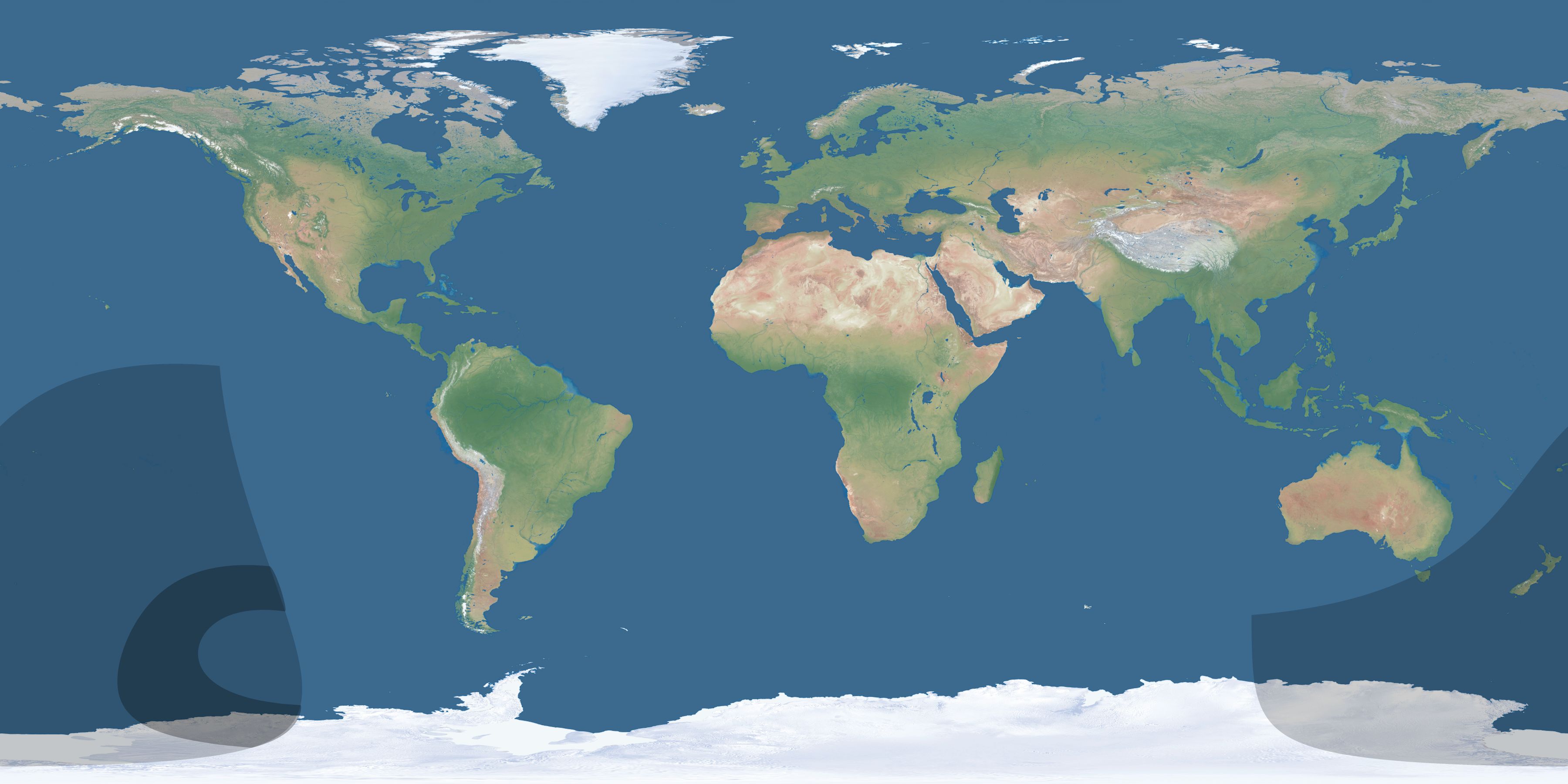 Map of the umbra and penumbra path of the solar eclipse of 04/01/2489
