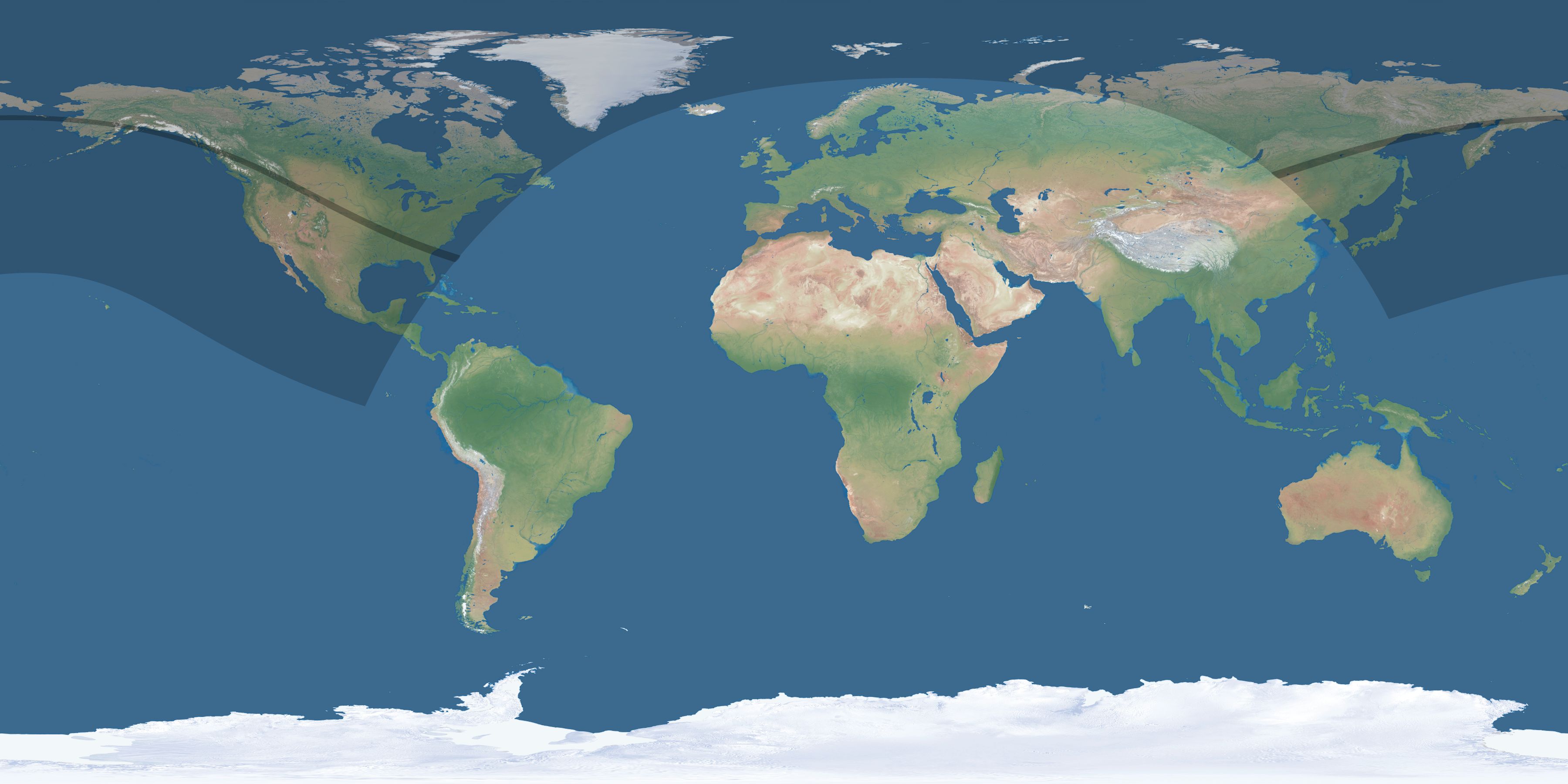 Map of the umbra and penumbra path of the solar eclipse of 08/04/2502