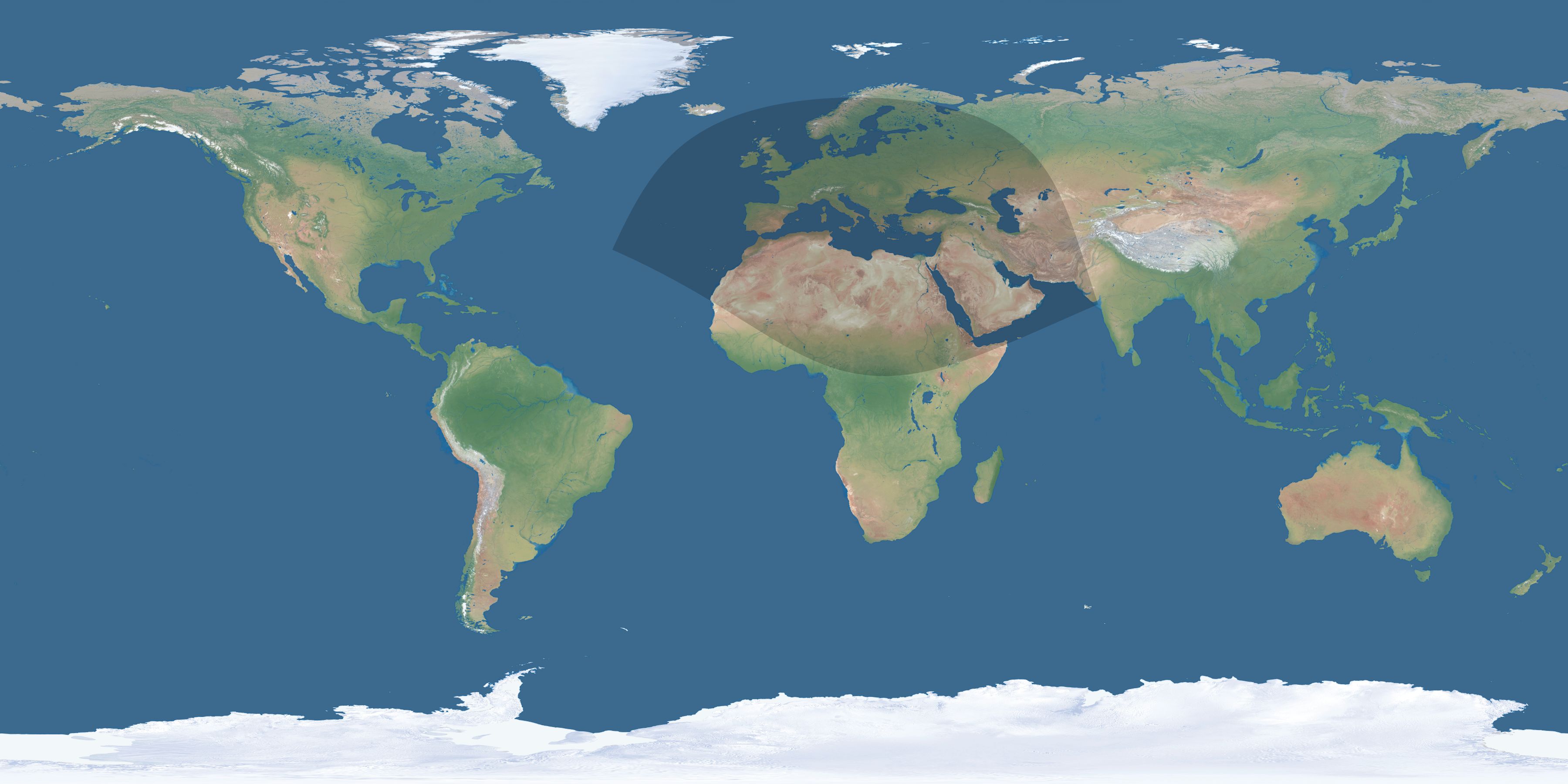 Map of the umbra and penumbra path of the solar eclipse of 12/19/2503