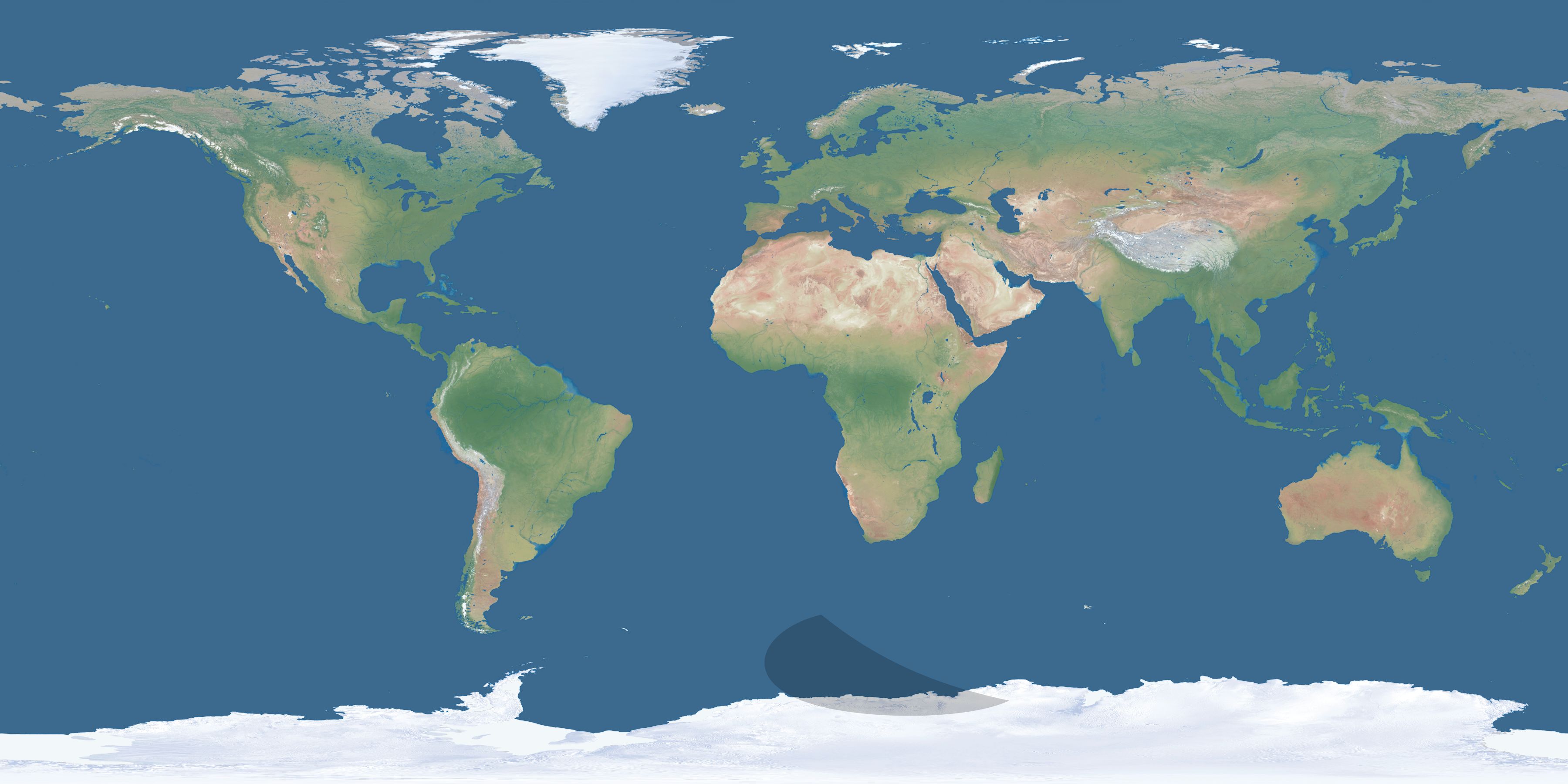 Map of the umbra and penumbra path of the solar eclipse of 02/10/2510