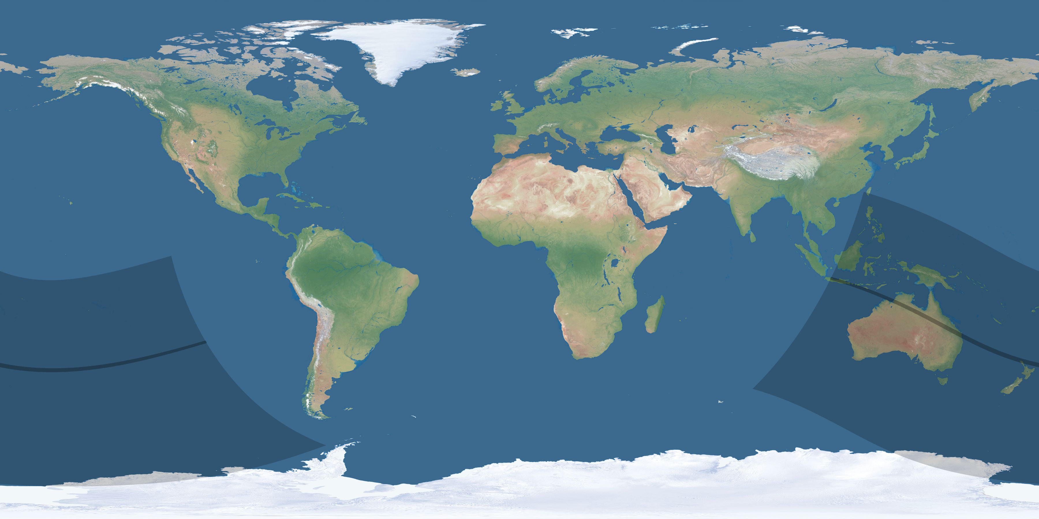 Map of the umbra and penumbra path of the solar eclipse of 11/07/2515