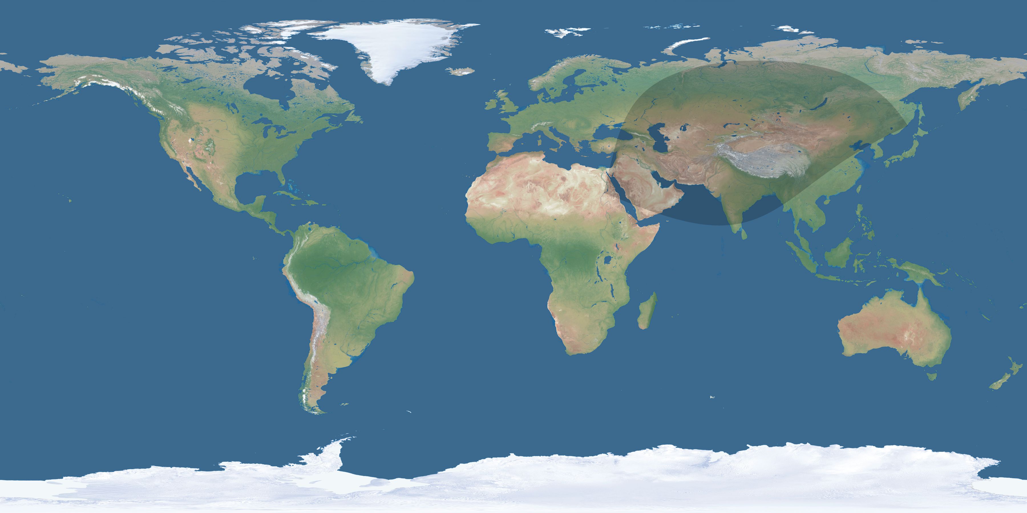 Map of the umbra and penumbra path of the solar eclipse of 01/08/2532