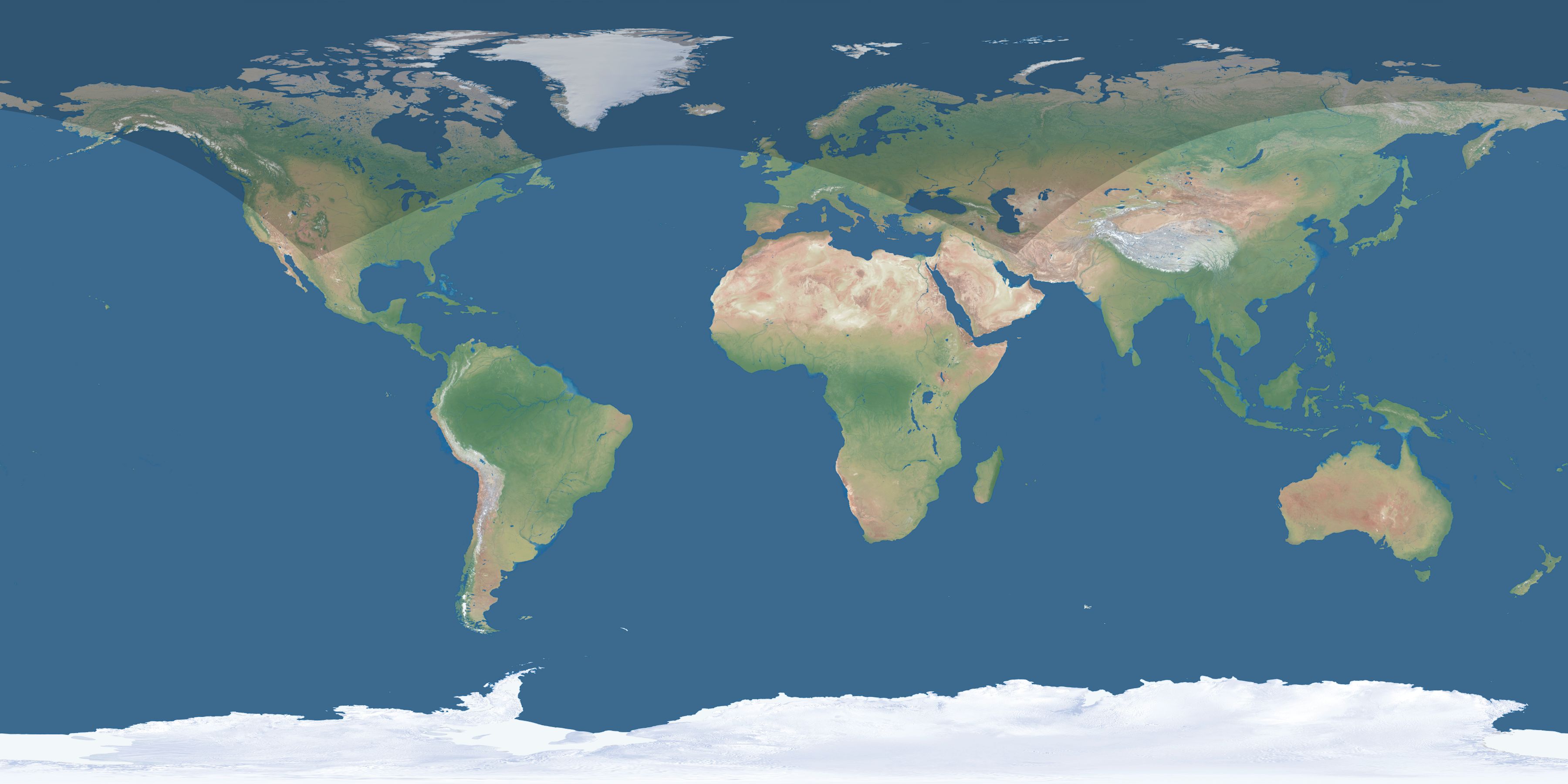Map of the umbra and penumbra path of the solar eclipse of 06/05/2532