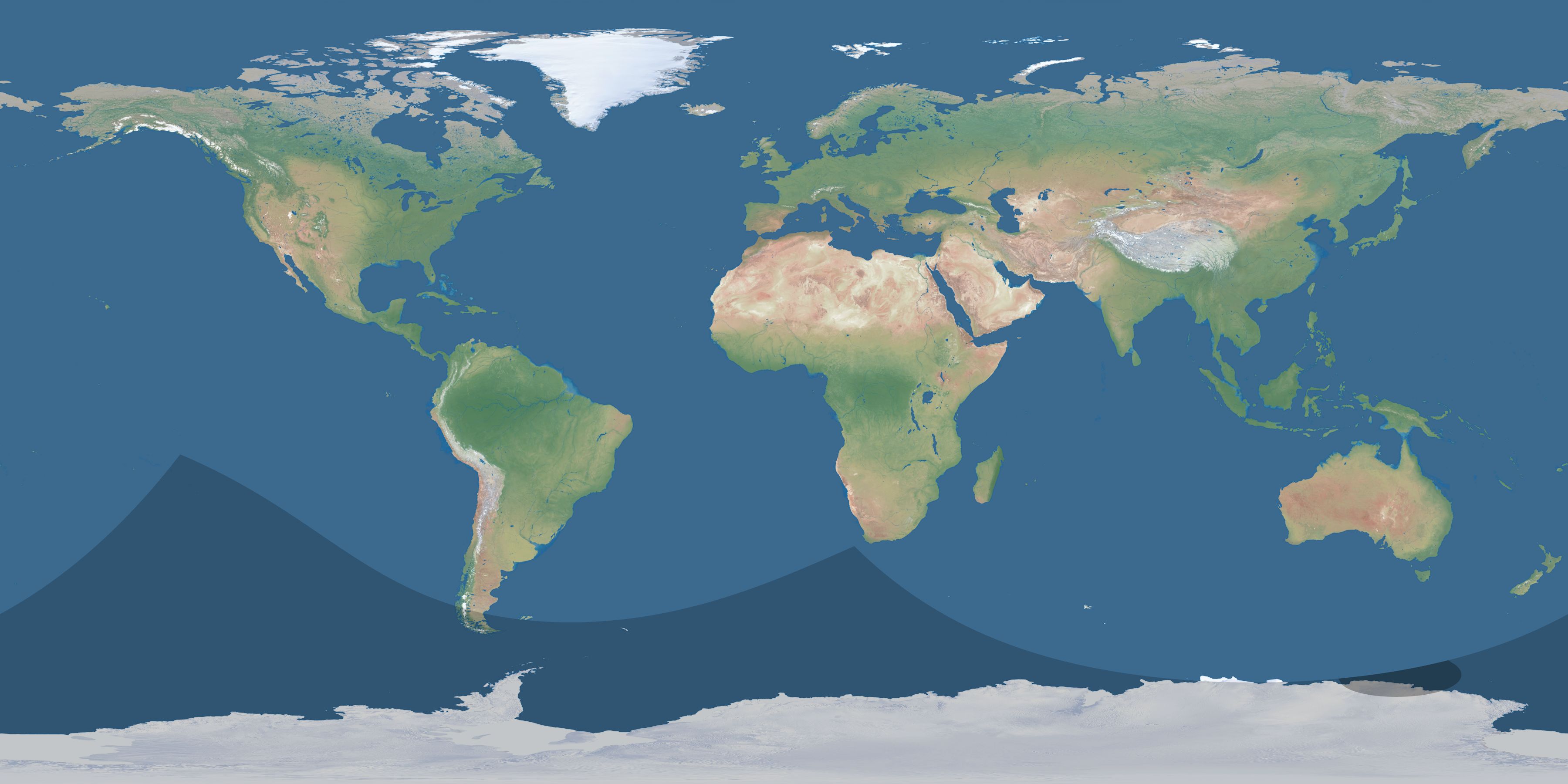 Map of the umbra and penumbra path of the solar eclipse of 12/08/2542