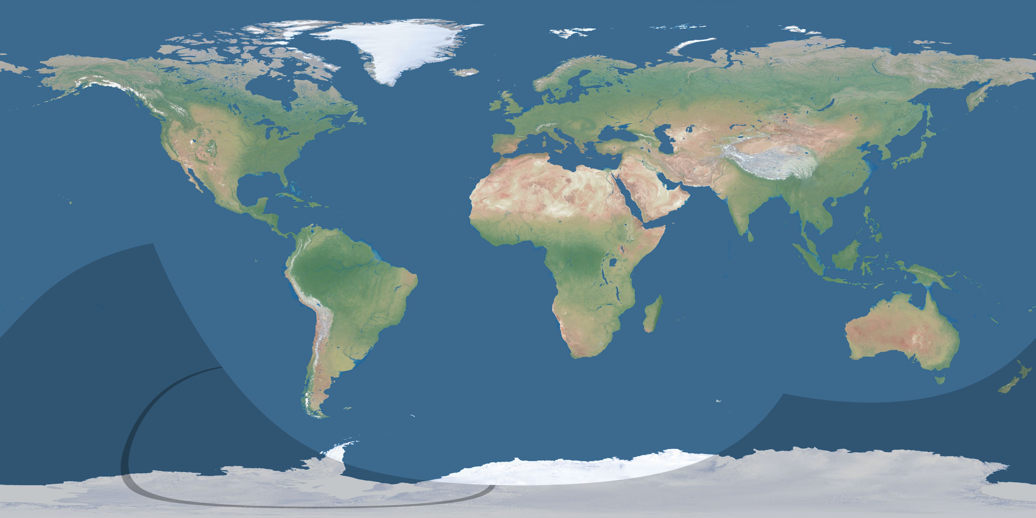 Map of the umbra and penumbra path of the solar eclipse of 02/21/2547