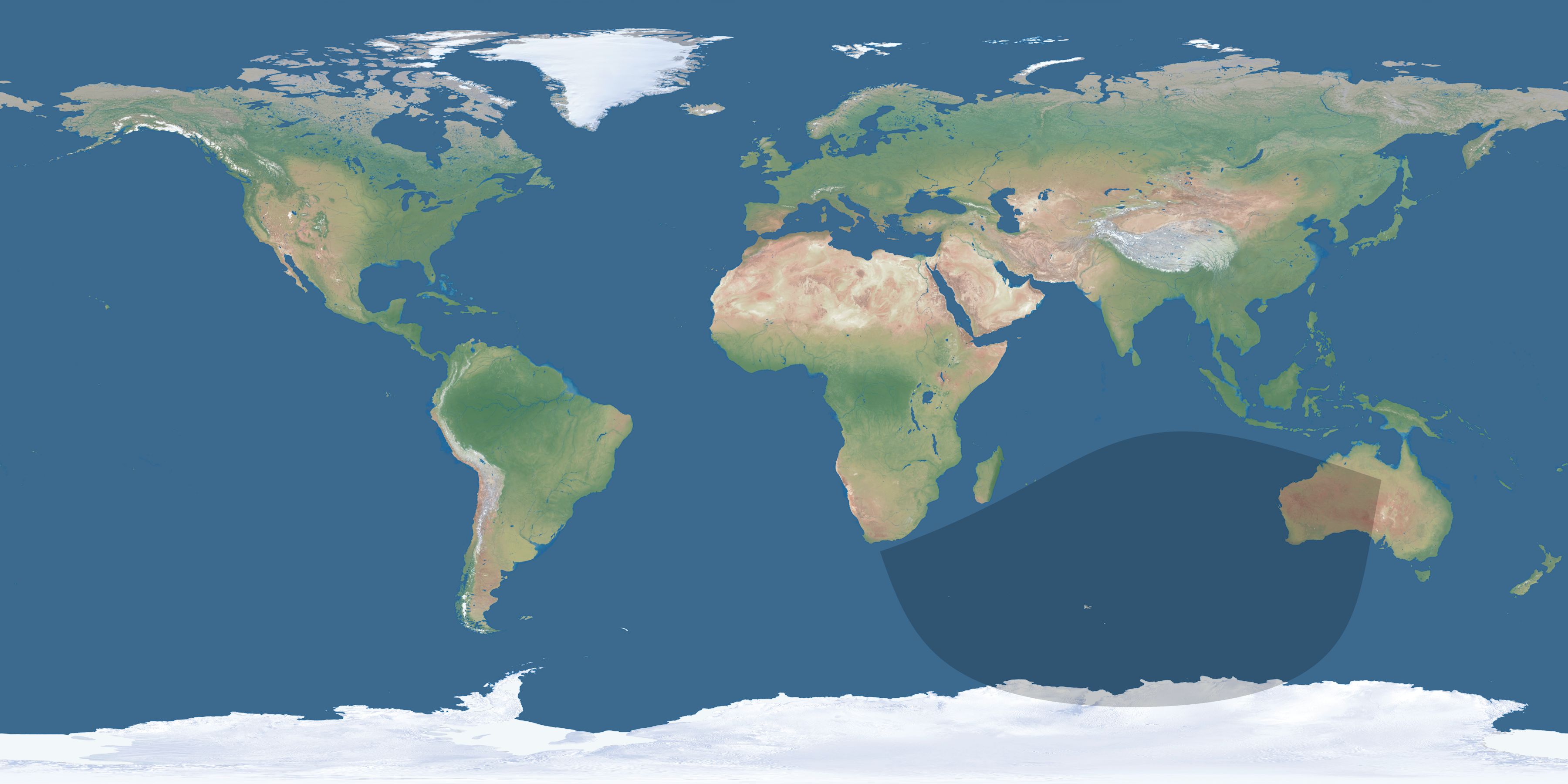 Map of the umbra and penumbra path of the solar eclipse of 05/13/2553