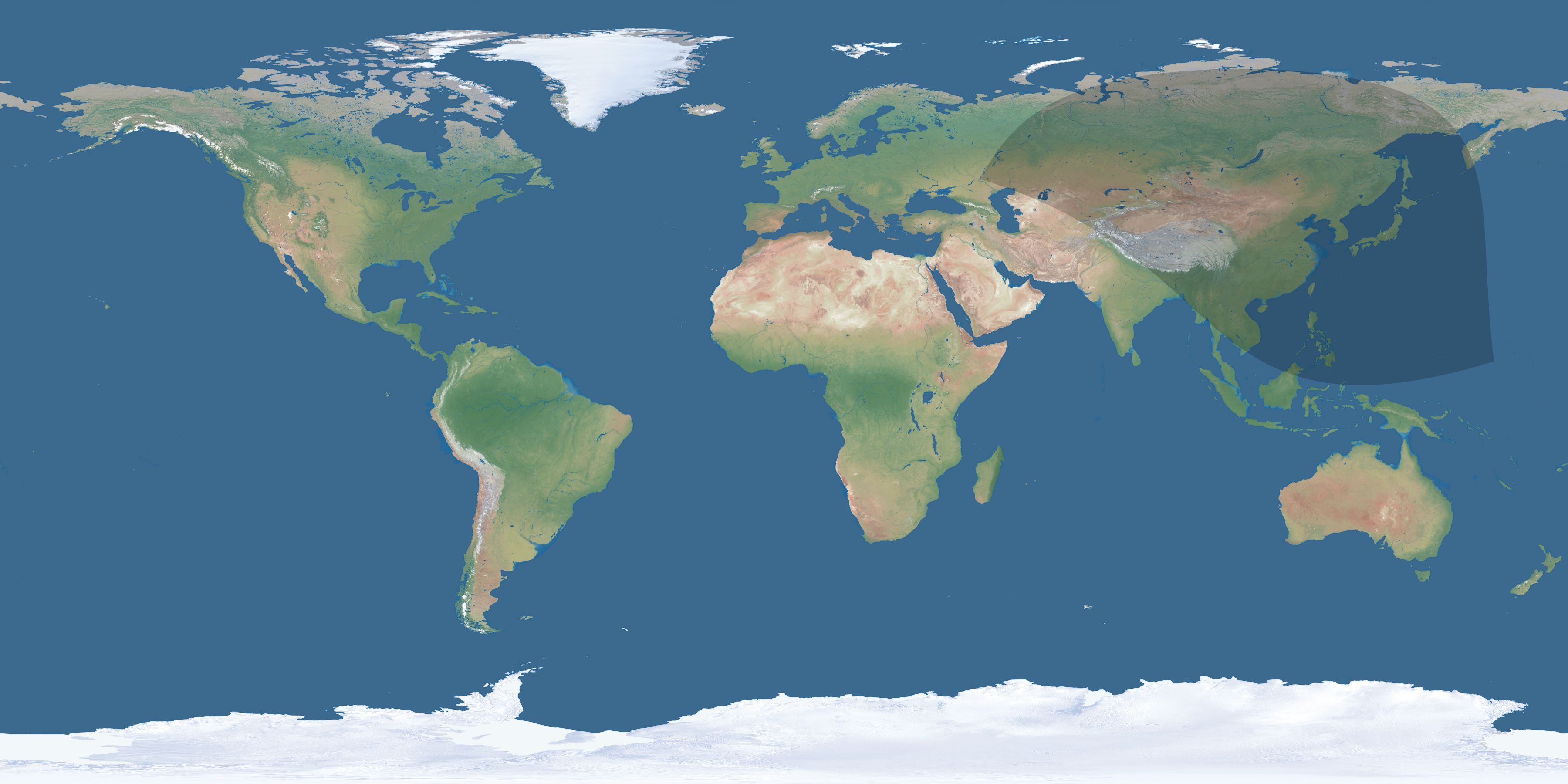 Map of the umbra and penumbra path of the solar eclipse of 11/08/2561