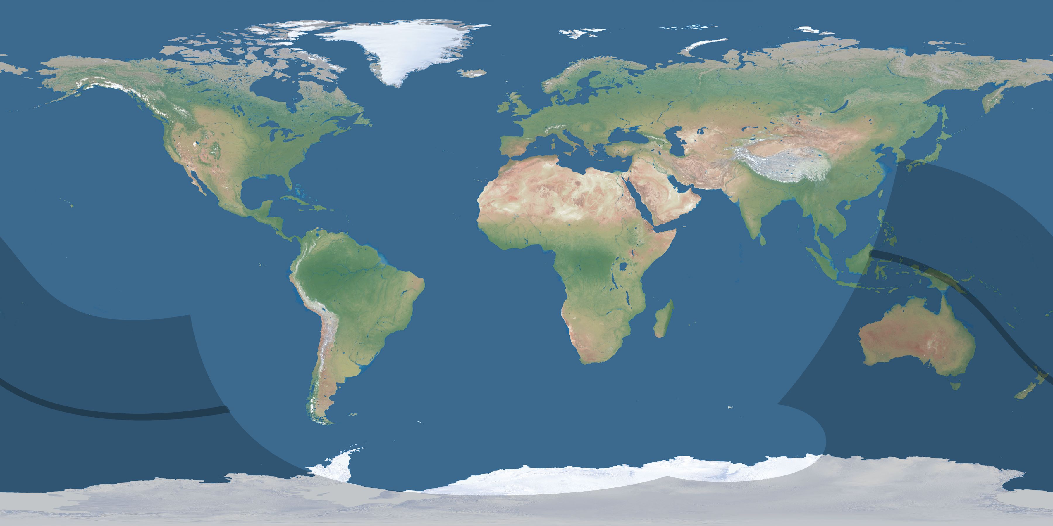 Map of the umbra and penumbra path of the solar eclipse of 10/18/2563