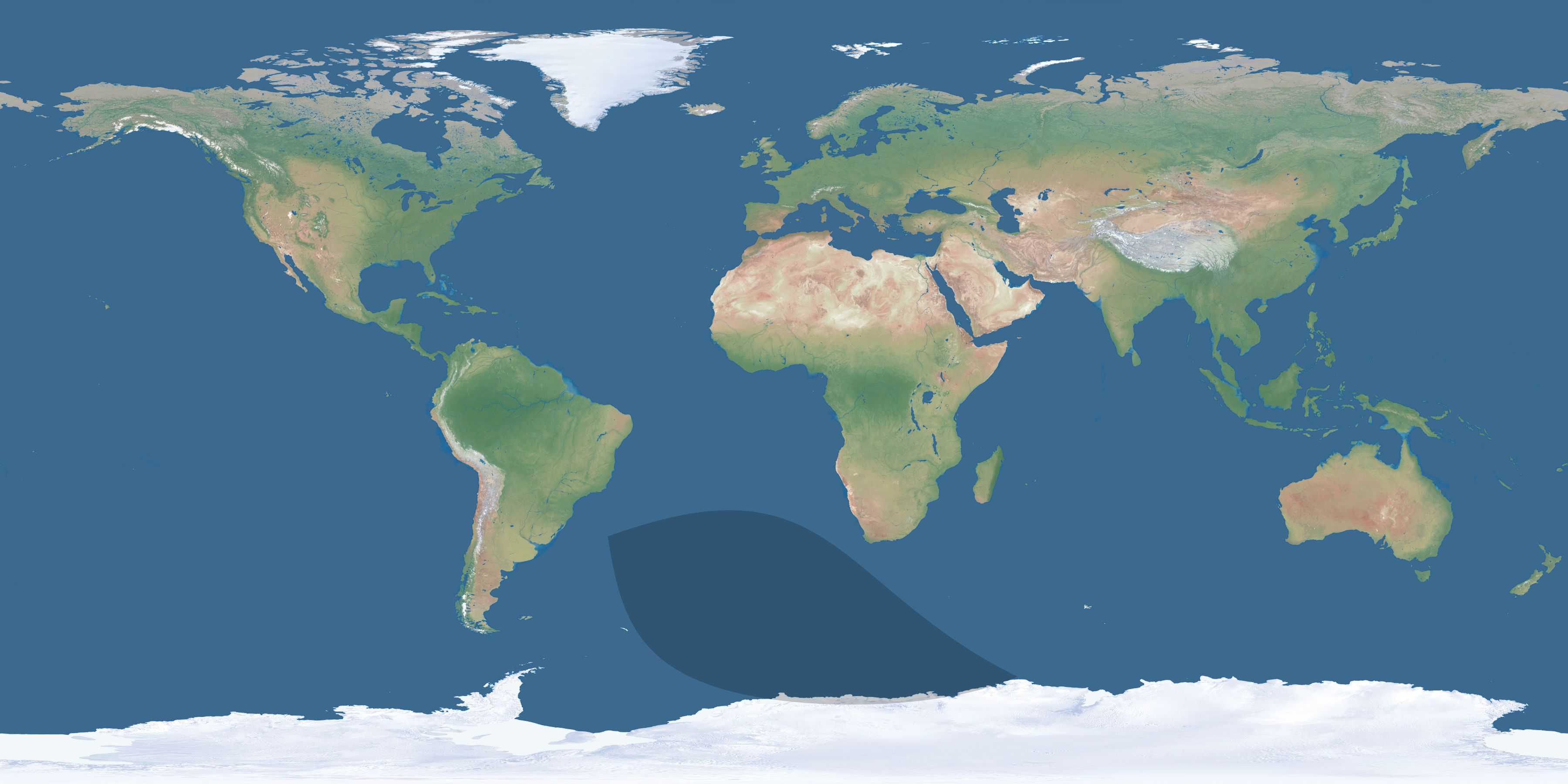 Map of the umbra and penumbra path of the solar eclipse of 07/25/2568