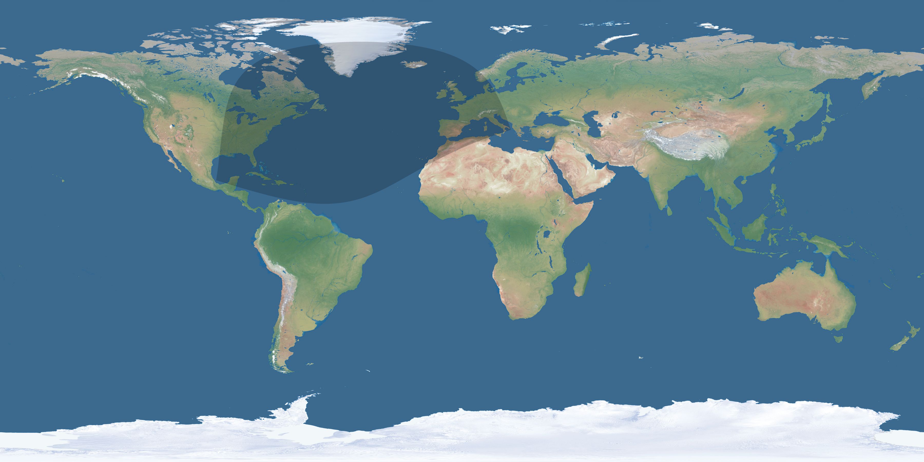 Map of the umbra and penumbra path of the solar eclipse of 02/01/2576