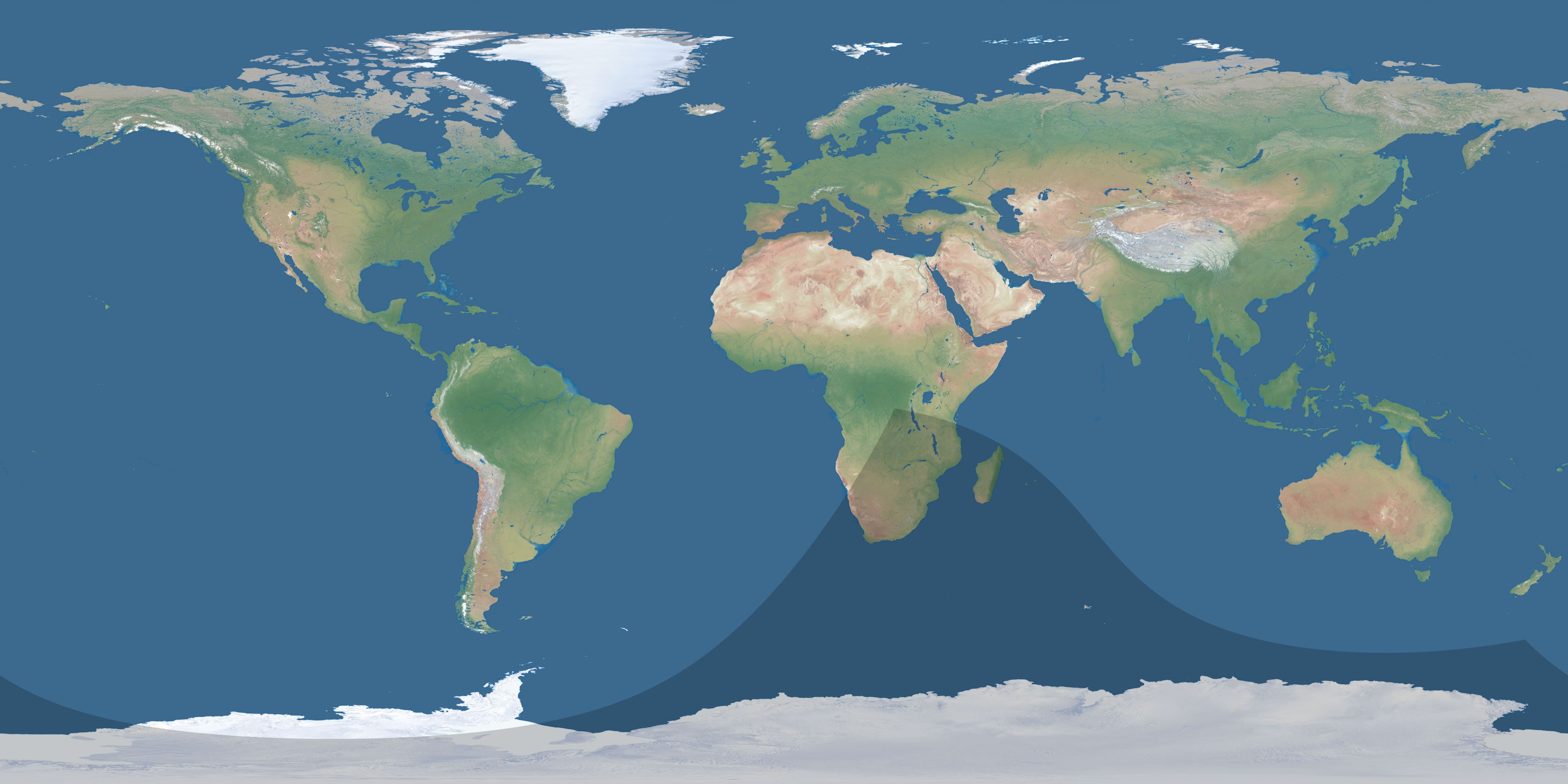 Map of the umbra and penumbra path of the solar eclipse of 10/17/2582