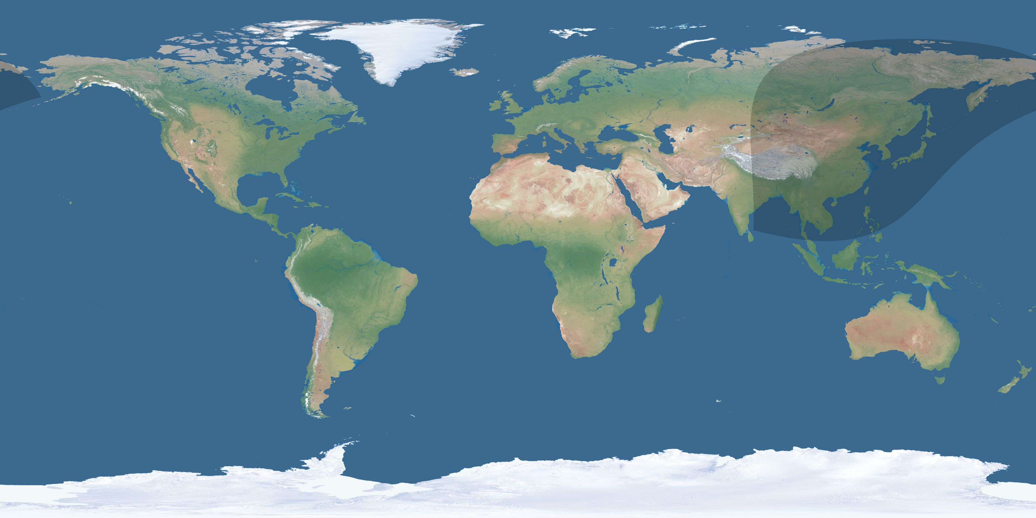 Map of the umbra and penumbra path of the solar eclipse of 02/09/2586