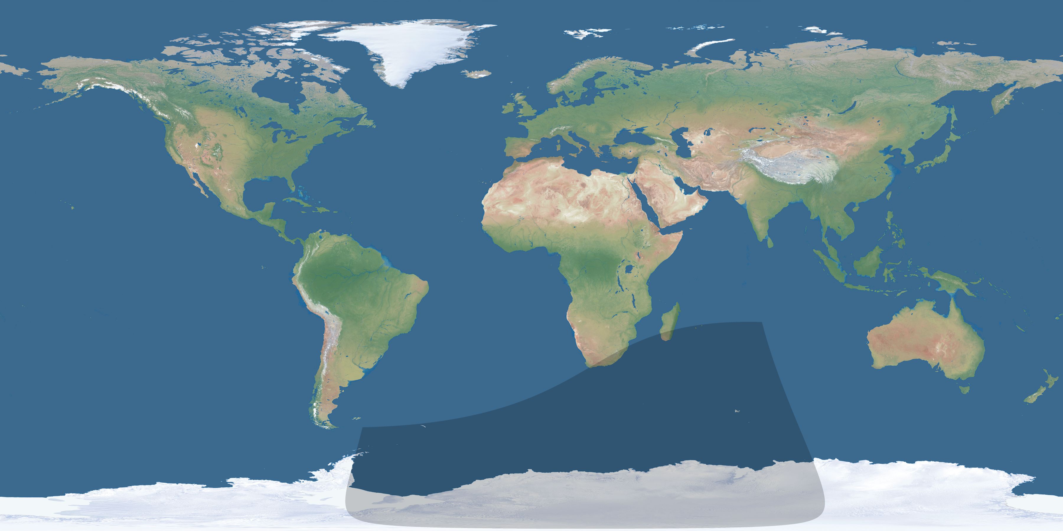 Map of the umbra and penumbra path of the solar eclipse of 03/24/2593