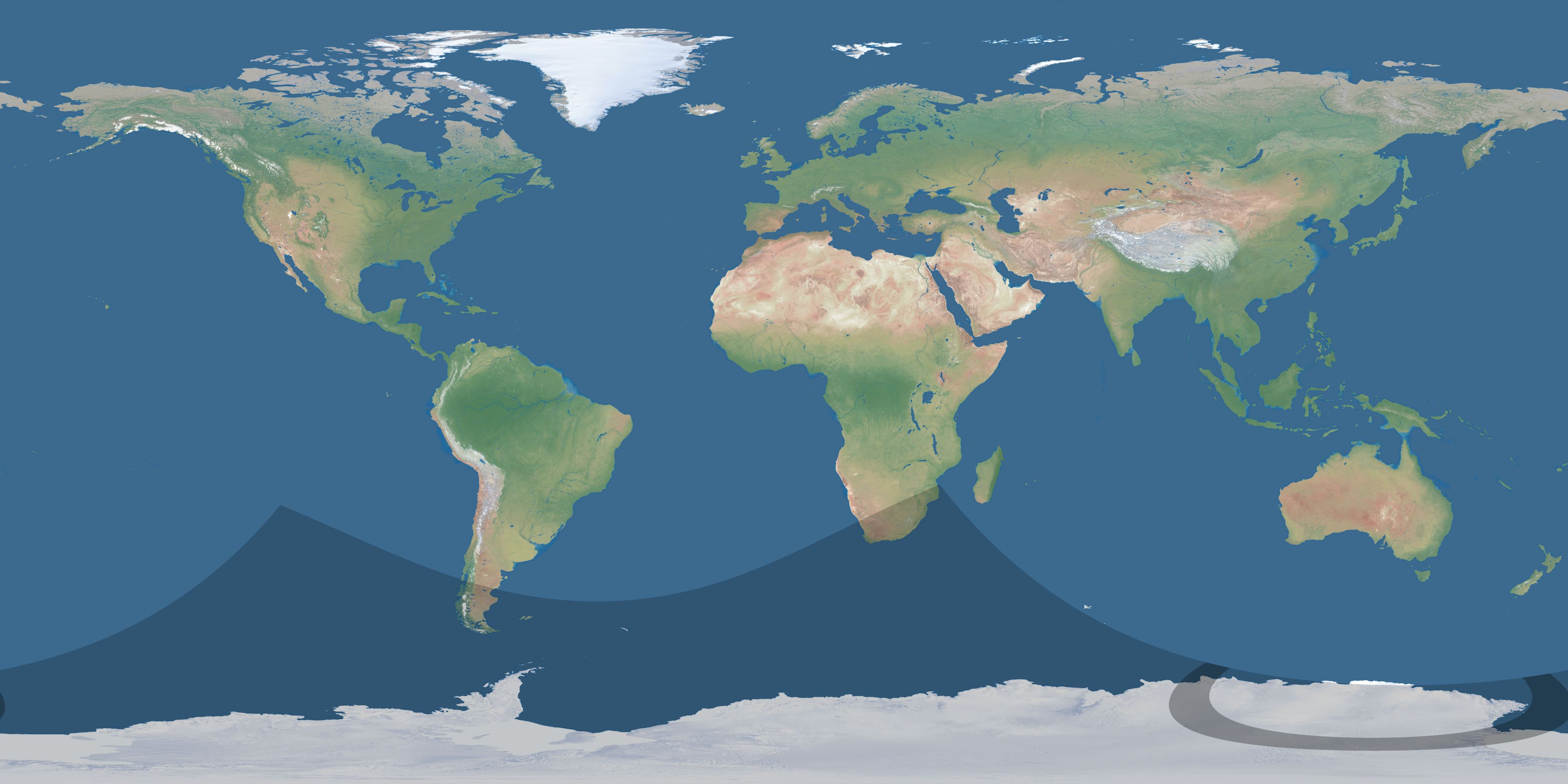 Map of the umbra and penumbra path of the solar eclipse of 01/09/2597