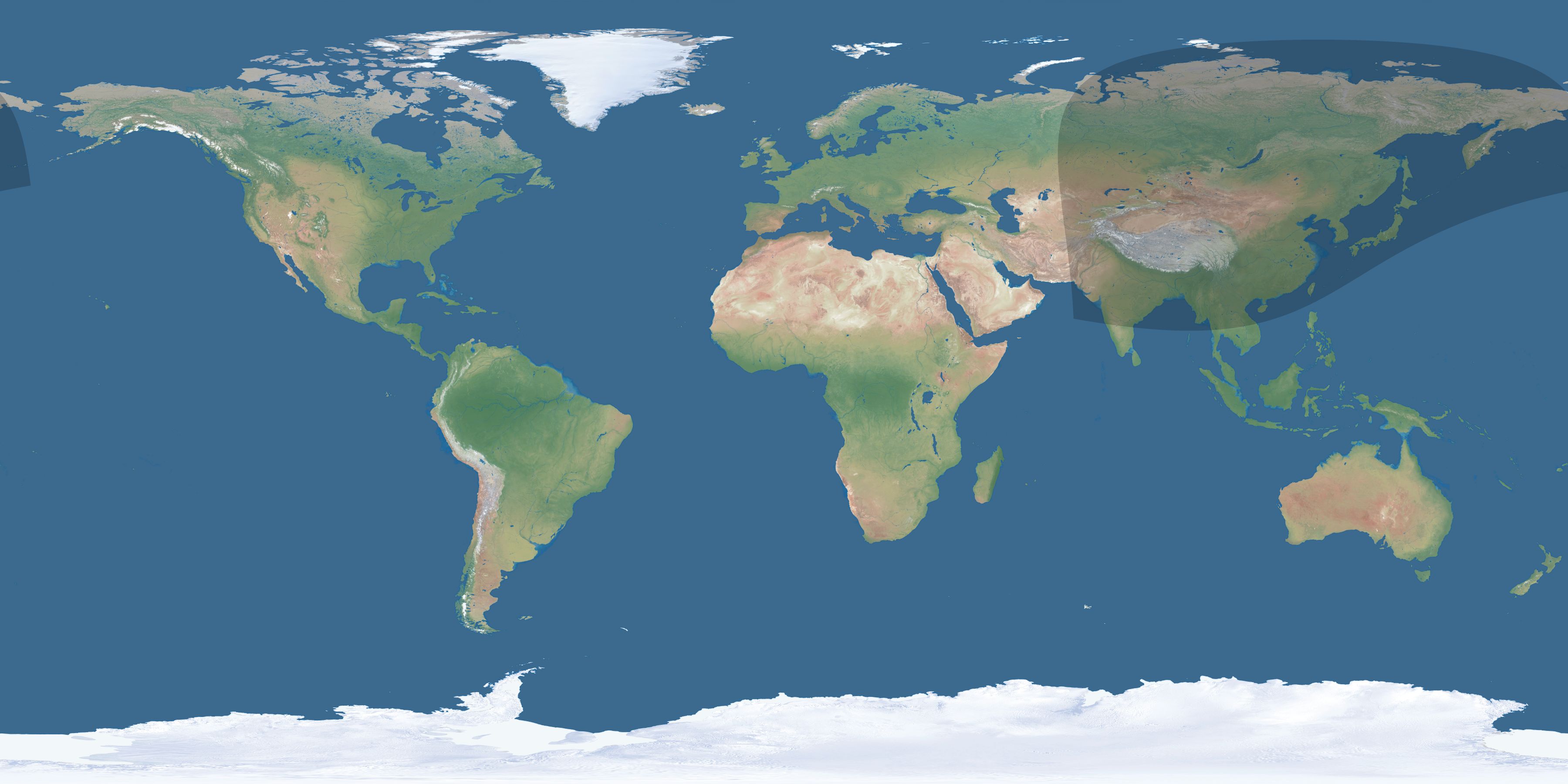 Map of the umbra and penumbra path of the solar eclipse of 02/23/2612