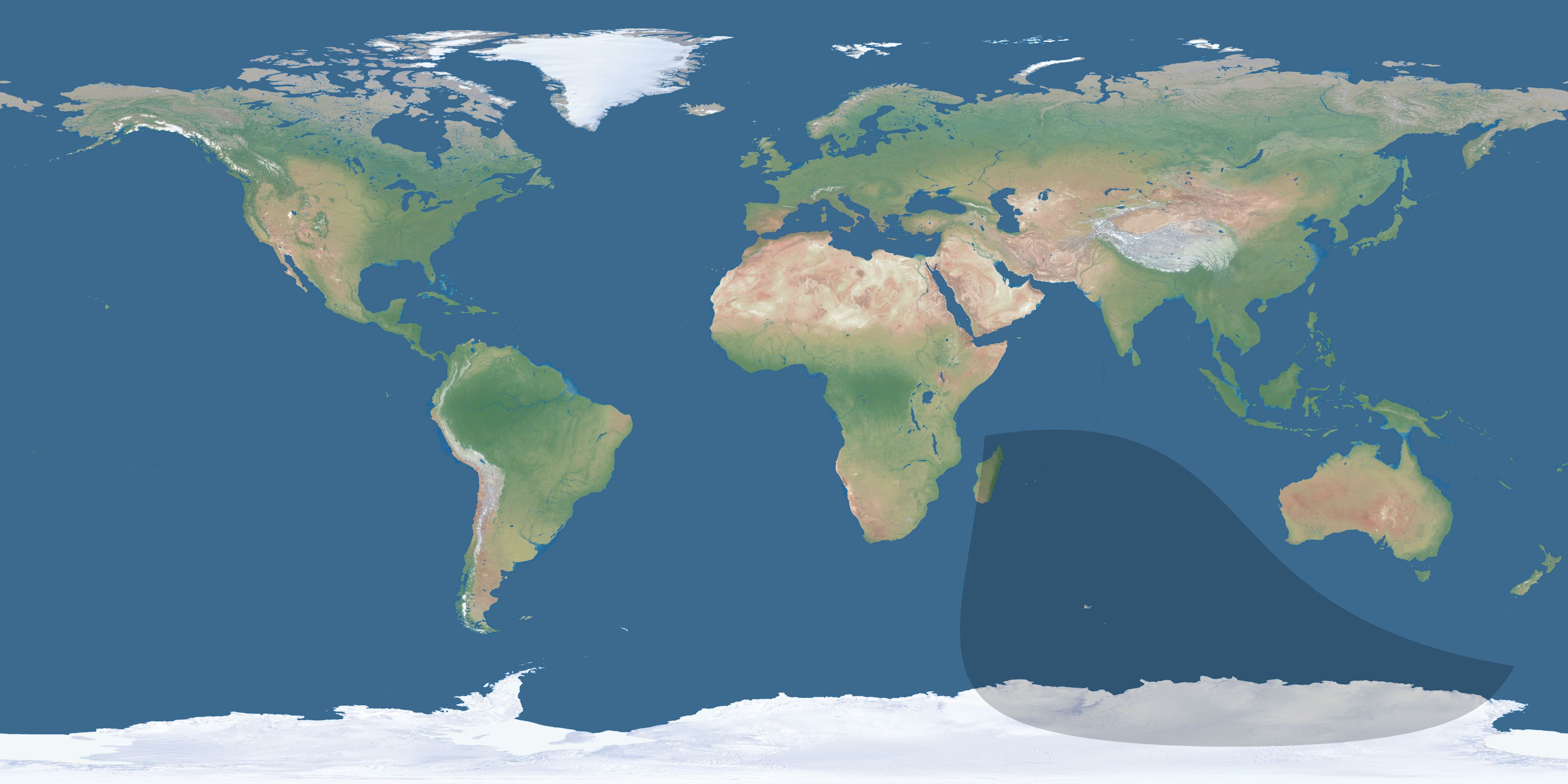 Map of the umbra and penumbra path of the solar eclipse of 08/28/2622
