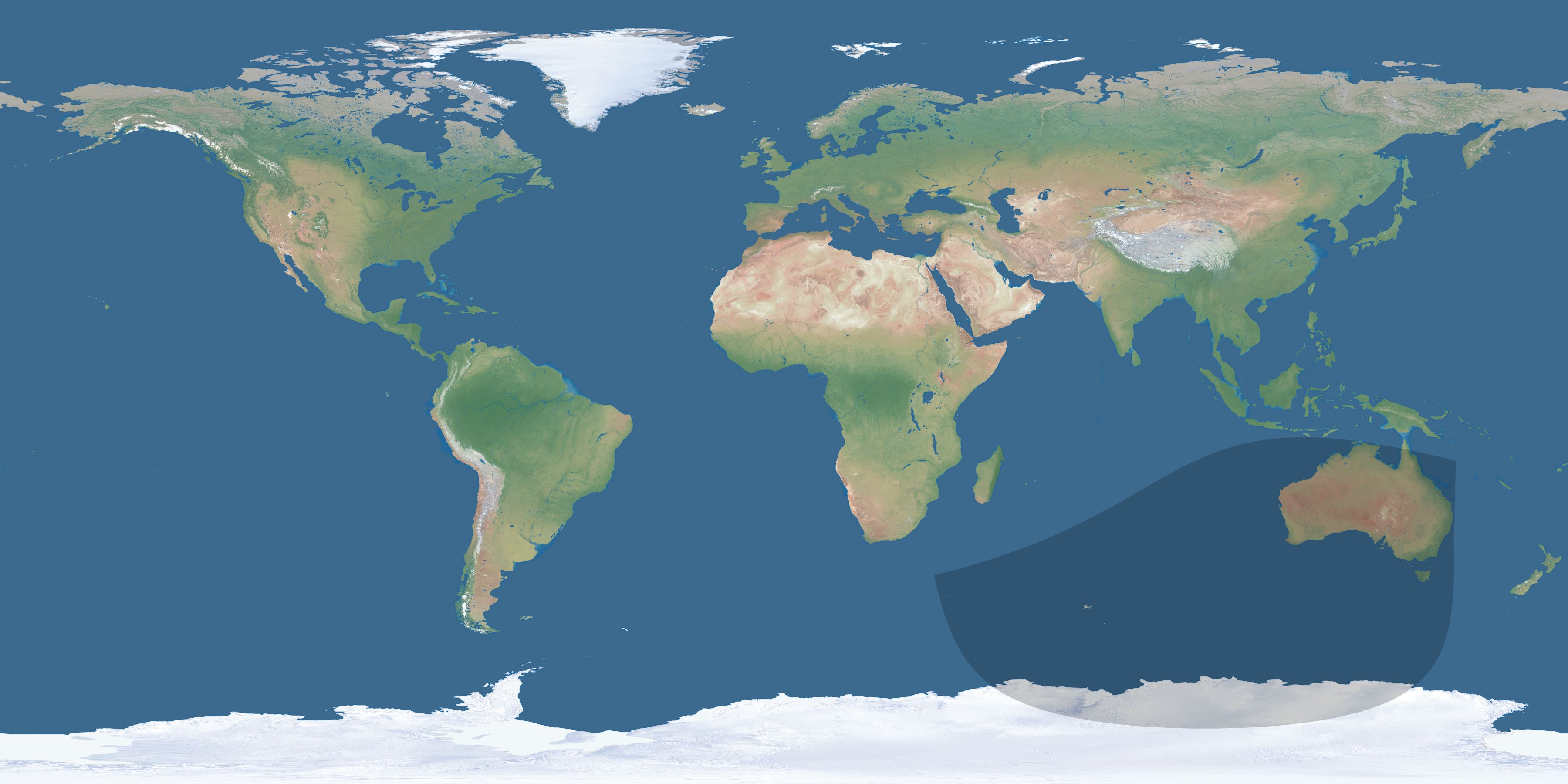 Map of the umbra and penumbra path of the solar eclipse of 04/27/2647
